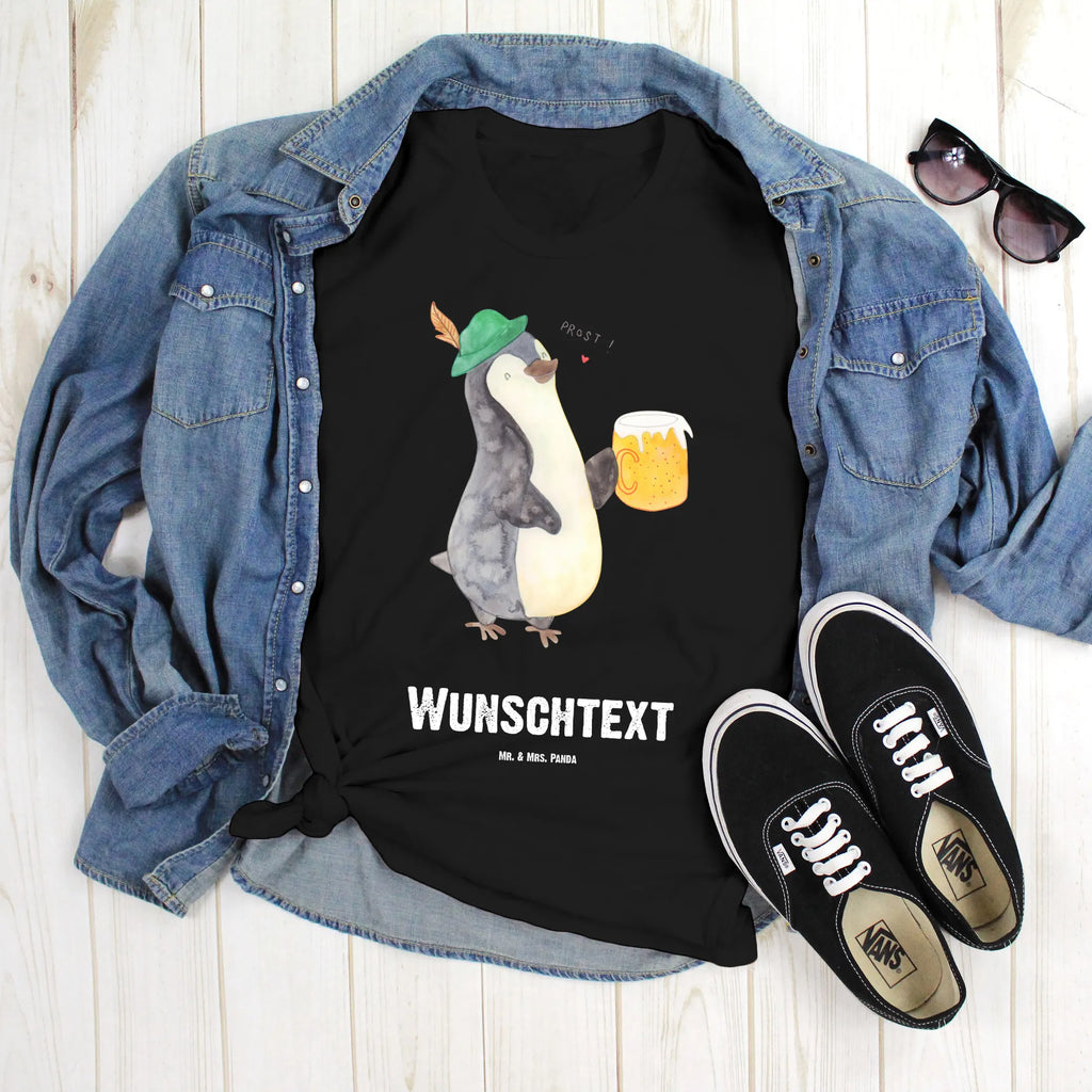 Personalisiertes T-Shirt Pinguin Bier T-Shirt Personalisiert, T-Shirt mit Namen, T-Shirt mit Aufruck, Männer, Frauen, Wunschtext, Bedrucken, Pinguin, Pinguine, Bier, Oktoberfest