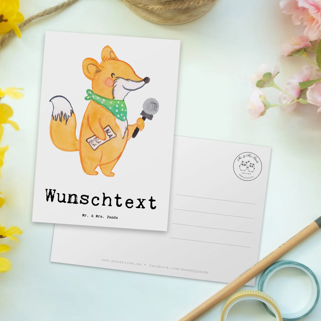 Personalisierte Postkarte Moderatorin Herz Postkarte mit Namen, Postkarte bedrucken, Postkarte mit Wunschtext, Postkarte personalisierbar, Geschenkkarte mit Namen, Grußkarte mit Namen, Karte mit Namen, Einladung mit Namen, Ansichtskarte mit Namen, Geschenkkarte mit Wunschtext, Grußkarte mit Wunschtext, Karte mit Wunschtext, Einladung mit Wunschtext, Ansichtskarte mit Wunschtext, Beruf, Ausbildung, Jubiläum, Abschied, Rente, Kollege, Kollegin, Geschenk, Schenken, Arbeitskollege, Mitarbeiter, Firma, Danke, Dankeschön