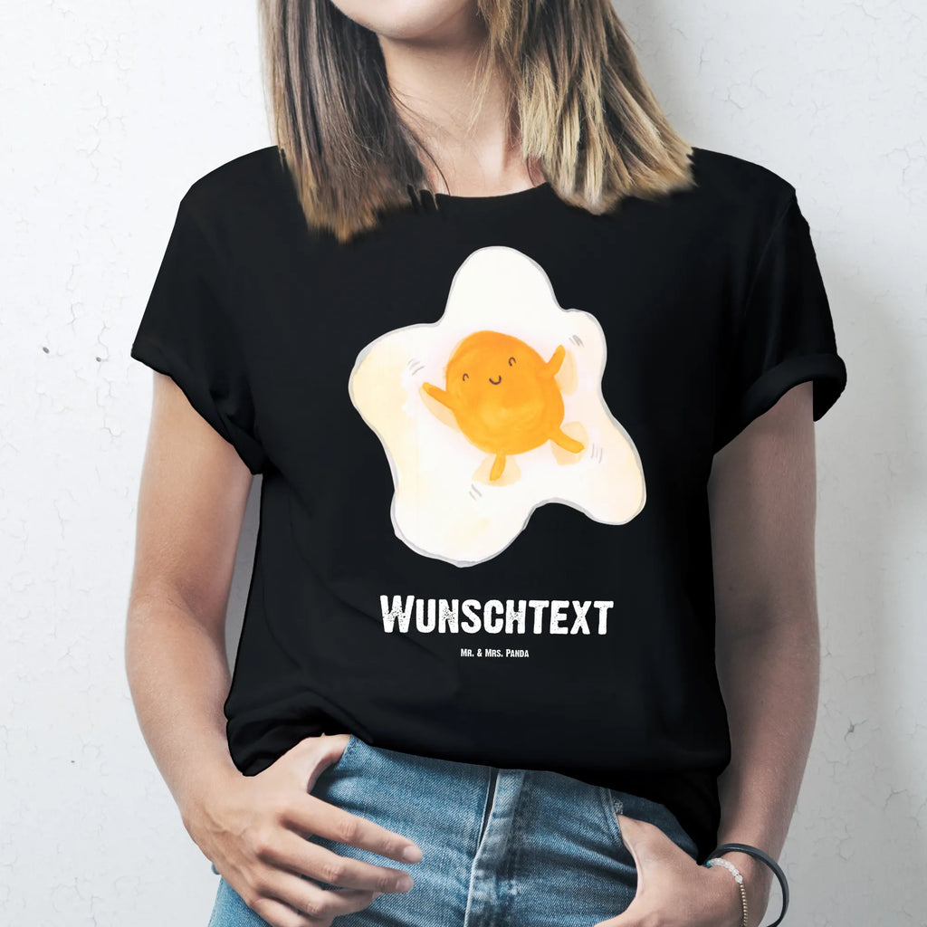 Personalisiertes T-Shirt Spiegelei T-Shirt Personalisiert, T-Shirt mit Namen, T-Shirt mit Aufruck, Männer, Frauen, Wunschtext, Bedrucken, Tiermotive, Gute Laune, lustige Sprüche, Tiere, Ei, Spiegelei, Schön, Tag, Glücklich, Liebe