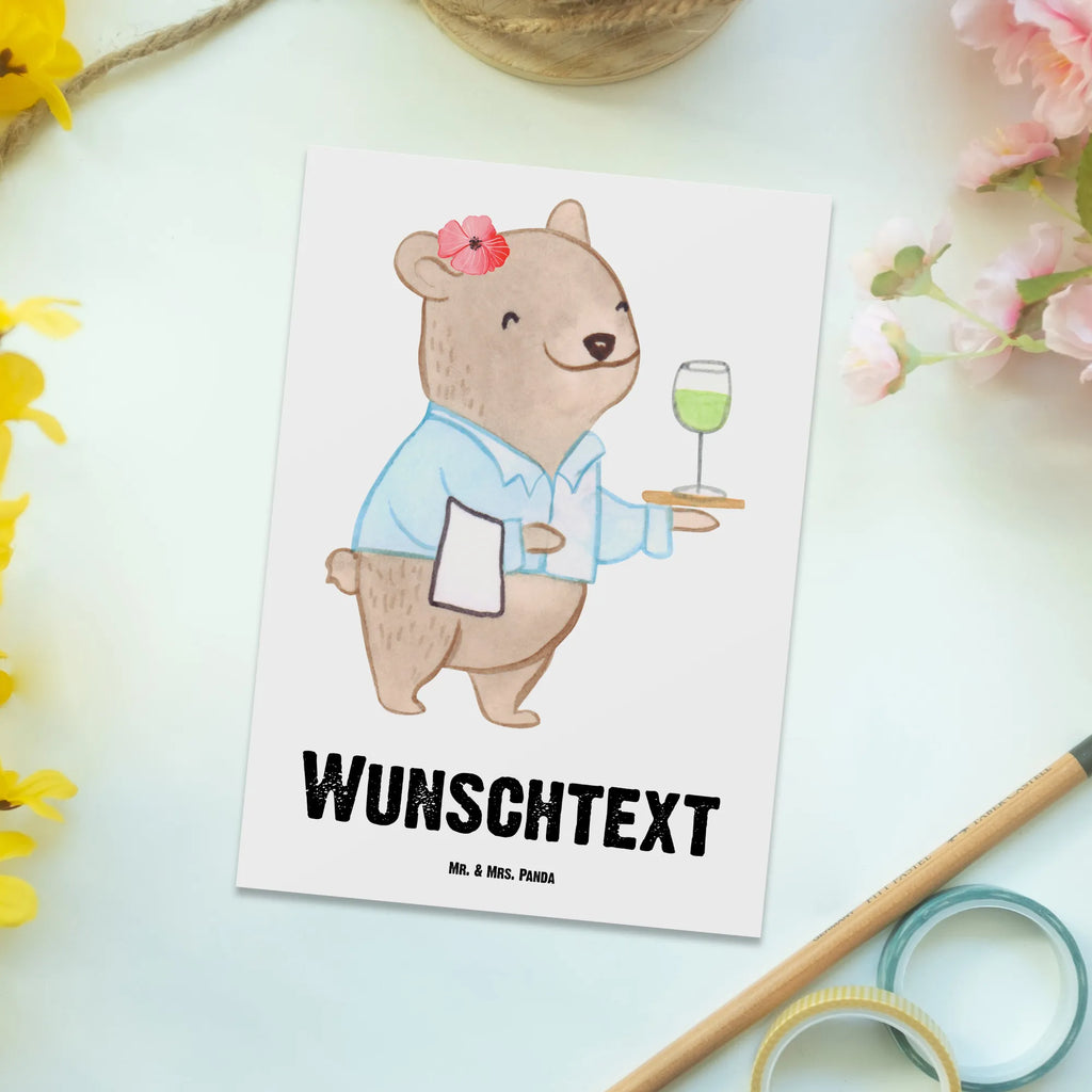 Personalisierte Postkarte Restaurantfachfrau Herz Postkarte mit Namen, Postkarte bedrucken, Postkarte mit Wunschtext, Postkarte personalisierbar, Geschenkkarte mit Namen, Grußkarte mit Namen, Karte mit Namen, Einladung mit Namen, Ansichtskarte mit Namen, Geschenkkarte mit Wunschtext, Grußkarte mit Wunschtext, Karte mit Wunschtext, Einladung mit Wunschtext, Ansichtskarte mit Wunschtext, Beruf, Ausbildung, Jubiläum, Abschied, Rente, Kollege, Kollegin, Geschenk, Schenken, Arbeitskollege, Mitarbeiter, Firma, Danke, Dankeschön, Restaurantfachfrau, Kellnerin, Servicefachkraft, Restaurant