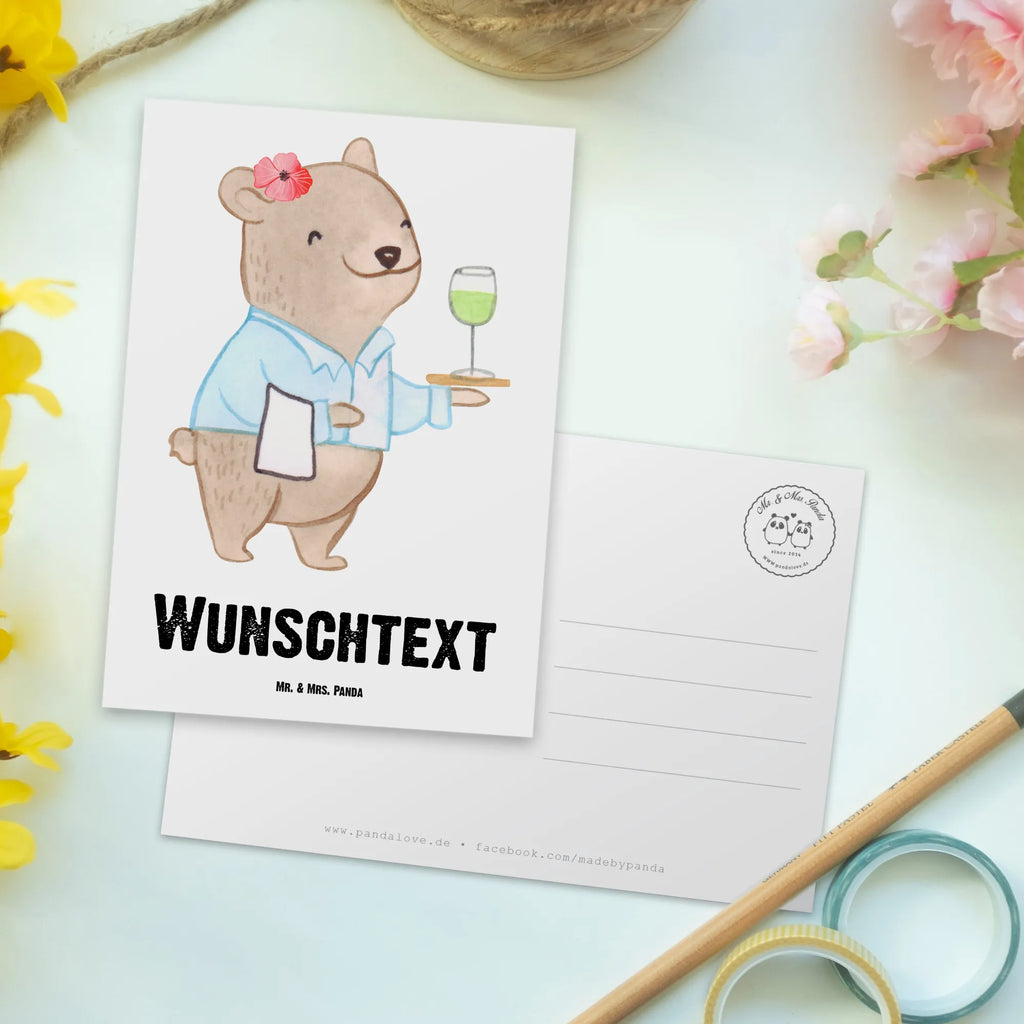 Personalisierte Postkarte Restaurantfachfrau Herz Postkarte mit Namen, Postkarte bedrucken, Postkarte mit Wunschtext, Postkarte personalisierbar, Geschenkkarte mit Namen, Grußkarte mit Namen, Karte mit Namen, Einladung mit Namen, Ansichtskarte mit Namen, Geschenkkarte mit Wunschtext, Grußkarte mit Wunschtext, Karte mit Wunschtext, Einladung mit Wunschtext, Ansichtskarte mit Wunschtext, Beruf, Ausbildung, Jubiläum, Abschied, Rente, Kollege, Kollegin, Geschenk, Schenken, Arbeitskollege, Mitarbeiter, Firma, Danke, Dankeschön, Restaurantfachfrau, Kellnerin, Servicefachkraft, Restaurant