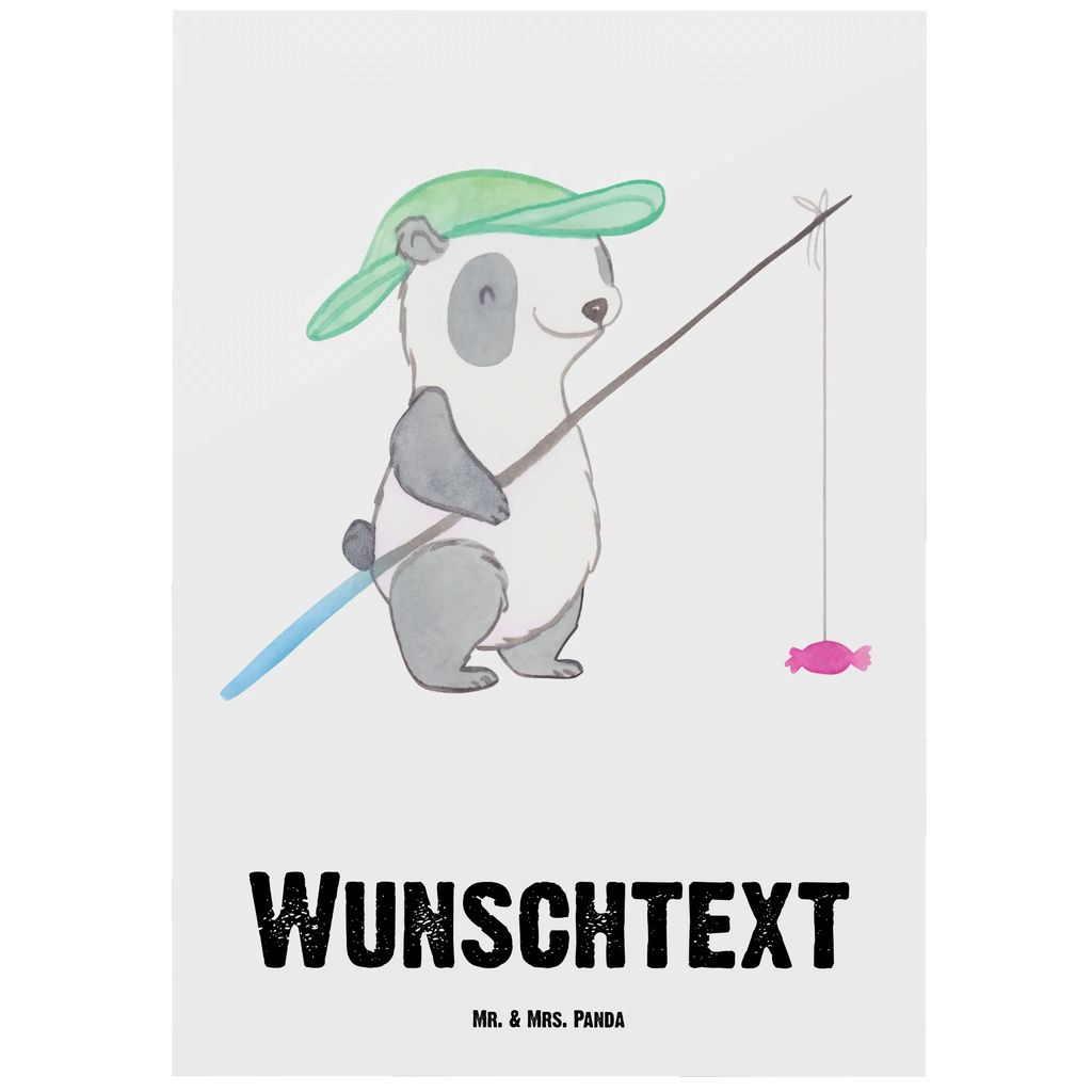 Personalisierte Postkarte Panda Angeln Postkarte mit Namen, Postkarte bedrucken, Postkarte mit Wunschtext, Postkarte personalisierbar, Geschenkkarte mit Namen, Grußkarte mit Namen, Karte mit Namen, Einladung mit Namen, Ansichtskarte mit Namen, Geschenkkarte mit Wunschtext, Grußkarte mit Wunschtext, Karte mit Wunschtext, Einladung mit Wunschtext, Ansichtskarte mit Wunschtext, Geschenk, Sport, Sportart, Hobby, Schenken, Danke, Dankeschön, Auszeichnung, Gewinn, Sportler, angeln, Angelsport, Angelverein, Angler, angeln gehen, Hobbyangler