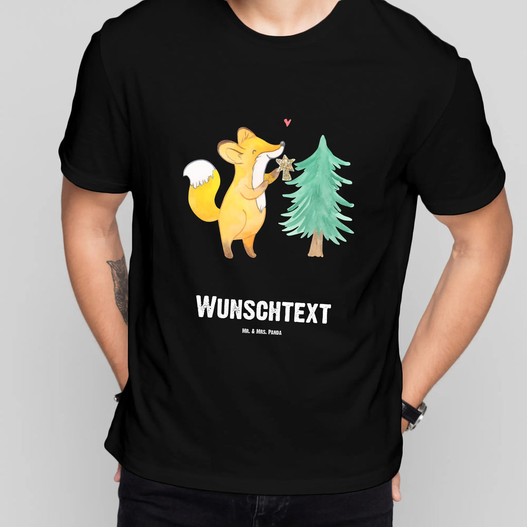 Personalisiertes T-Shirt Fuchs  Weihnachtsbaum T-Shirt Personalisiert, T-Shirt mit Namen, T-Shirt mit Aufruck, Männer, Frauen, Wunschtext, Bedrucken, Winter, Weihnachten, Weihnachtsdeko, Nikolaus, Advent, Heiligabend, Wintermotiv, Weihnachtsmann, Weihnachtstage, Fuchs, Schlittschuh, Weihnachtszeit, Weihnachtsdekoration