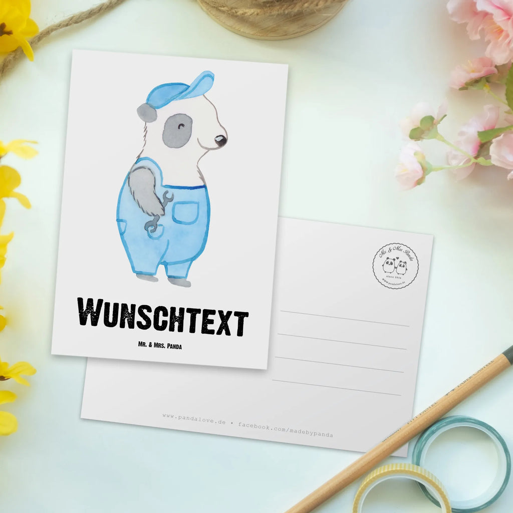 Personalisierte Postkarte Kfz-Mechatroniker Herz Postkarte mit Namen, Postkarte bedrucken, Postkarte mit Wunschtext, Postkarte personalisierbar, Geschenkkarte mit Namen, Grußkarte mit Namen, Karte mit Namen, Einladung mit Namen, Ansichtskarte mit Namen, Geschenkkarte mit Wunschtext, Grußkarte mit Wunschtext, Karte mit Wunschtext, Einladung mit Wunschtext, Ansichtskarte mit Wunschtext, Beruf, Ausbildung, Jubiläum, Abschied, Rente, Kollege, Kollegin, Geschenk, Schenken, Arbeitskollege, Mitarbeiter, Firma, Danke, Dankeschön, Kfz-Mechatroniker, Kraftfahrzeugmechaniker, Meister, Gesellenprüfung