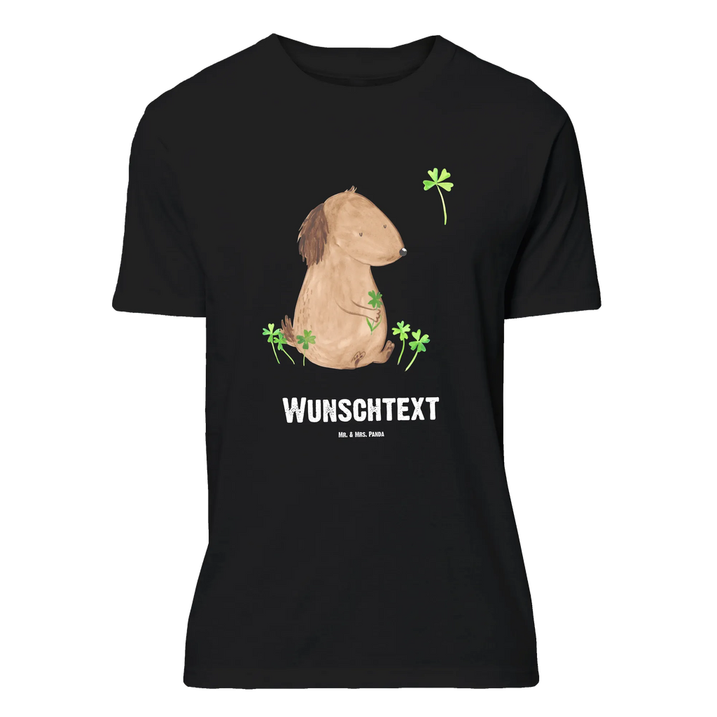 Personalisiertes T-Shirt Hund Kleeblatt T-Shirt Personalisiert, T-Shirt mit Namen, T-Shirt mit Aufruck, Männer, Frauen, Wunschtext, Bedrucken, Hund, Hundemotiv, Haustier, Hunderasse, Tierliebhaber, Hundebesitzer, Sprüche, Kleeblatt, Glück, Tagträume, Motivation, Neuanfang, Geschenk, Glücksbringer, Selbstliebe, Achtsamkeit