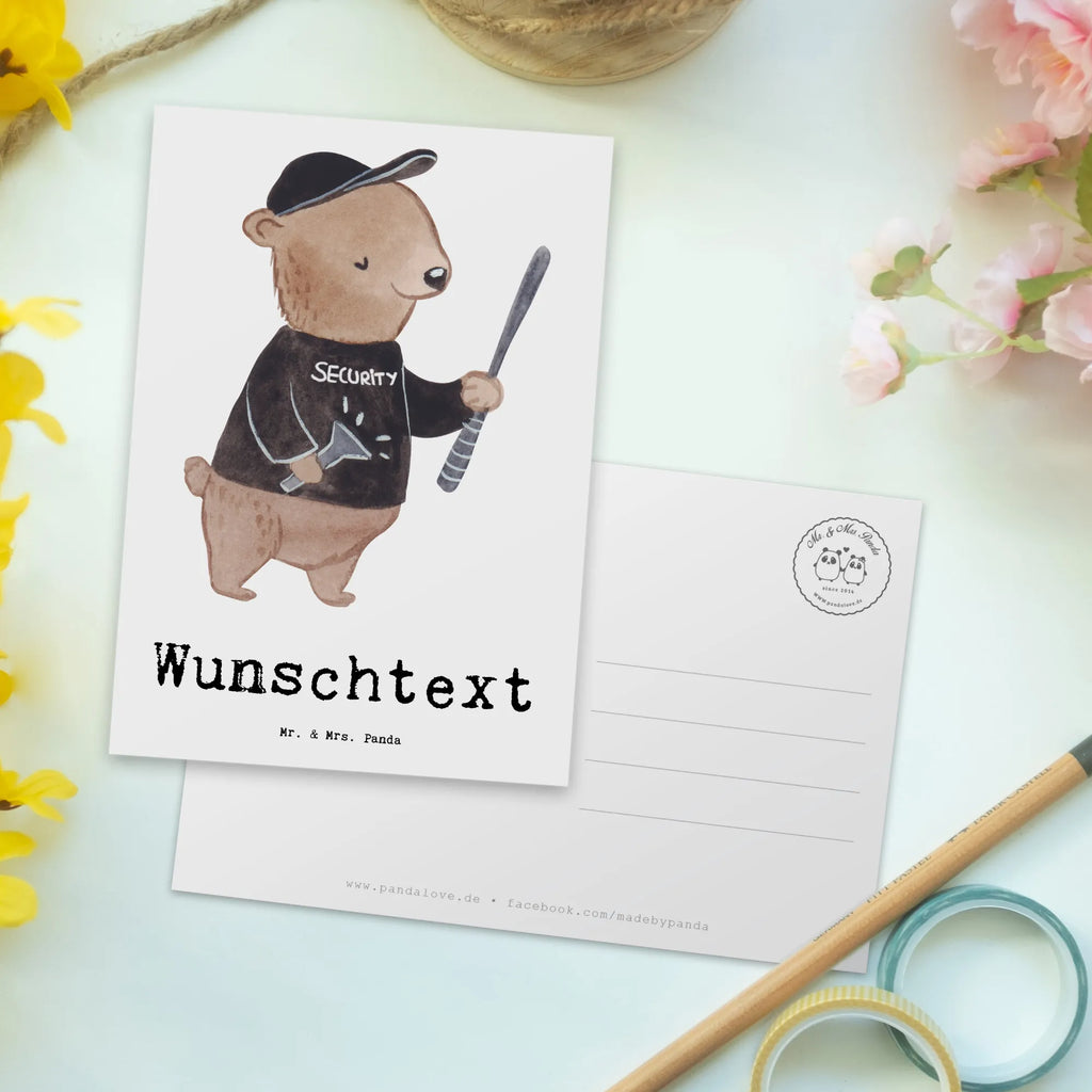 Personalisierte Postkarte Security Mitarbeiter Herz Postkarte mit Namen, Postkarte bedrucken, Postkarte mit Wunschtext, Postkarte personalisierbar, Geschenkkarte mit Namen, Grußkarte mit Namen, Karte mit Namen, Einladung mit Namen, Ansichtskarte mit Namen, Geschenkkarte mit Wunschtext, Grußkarte mit Wunschtext, Karte mit Wunschtext, Einladung mit Wunschtext, Ansichtskarte mit Wunschtext, Beruf, Ausbildung, Jubiläum, Abschied, Rente, Kollege, Kollegin, Geschenk, Schenken, Arbeitskollege, Mitarbeiter, Firma, Danke, Dankeschön