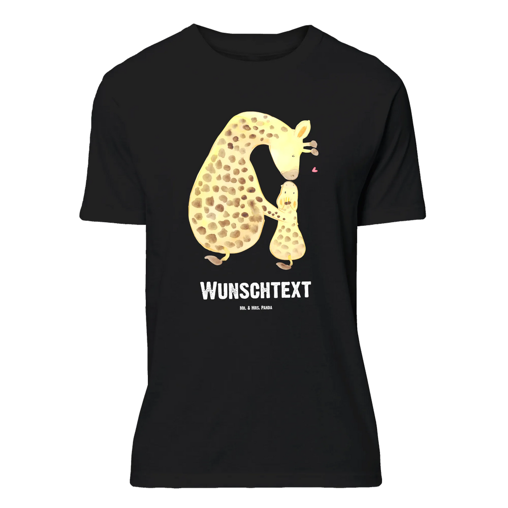 Personalisiertes T-Shirt Giraffe mit Kind T-Shirt Personalisiert, T-Shirt mit Namen, T-Shirt mit Aufruck, Männer, Frauen, Wunschtext, Bedrucken, Afrika, Wildtiere, Giraffe, Kind, Mutter, Mama, Tochter, Sohn, Lieblingsmensch