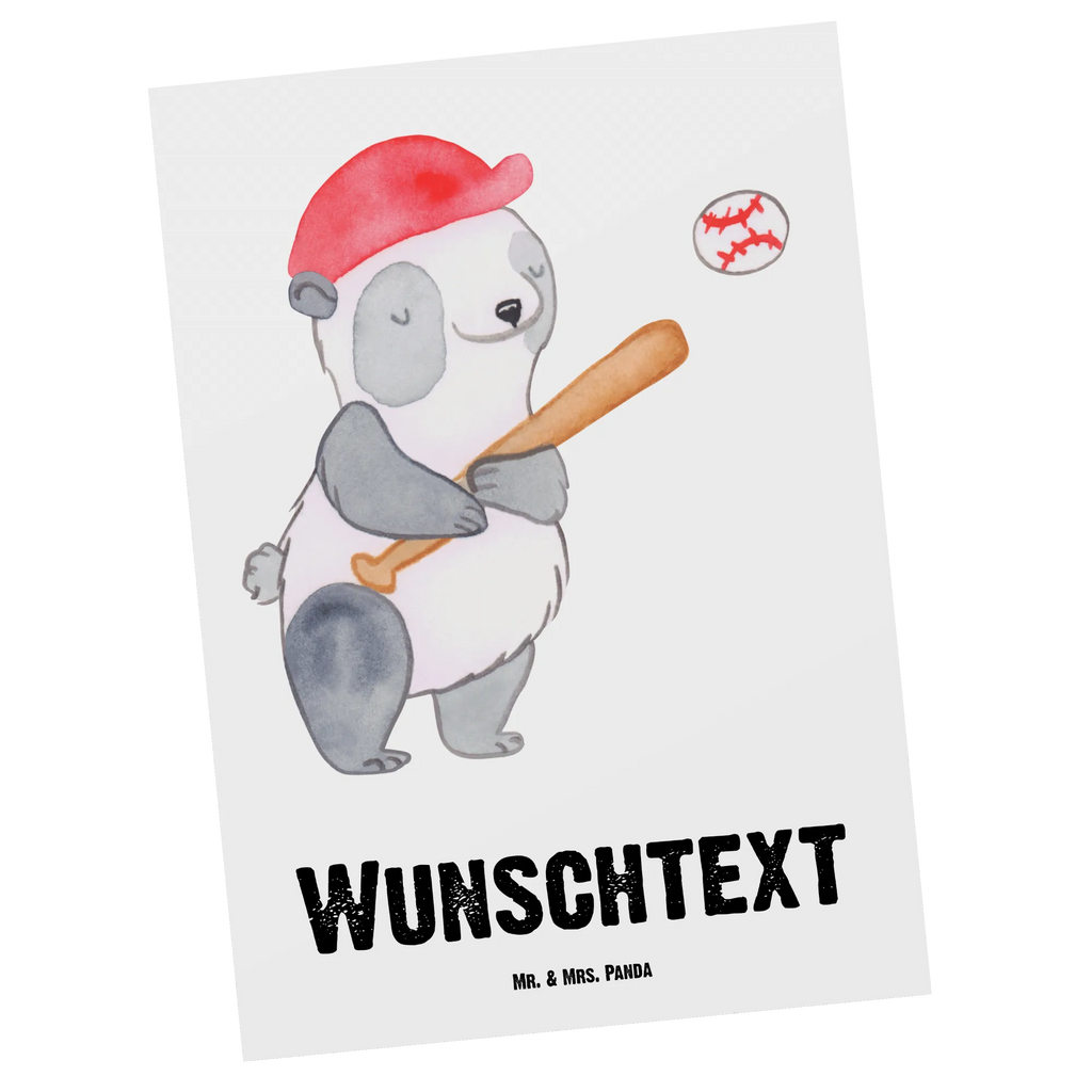 Personalisierte Postkarte Panda Baseball spielen Postkarte mit Namen, Postkarte bedrucken, Postkarte mit Wunschtext, Postkarte personalisierbar, Geschenkkarte mit Namen, Grußkarte mit Namen, Karte mit Namen, Einladung mit Namen, Ansichtskarte mit Namen, Geschenkkarte mit Wunschtext, Grußkarte mit Wunschtext, Karte mit Wunschtext, Einladung mit Wunschtext, Ansichtskarte mit Wunschtext, Geschenk, Sport, Sportart, Hobby, Schenken, Danke, Dankeschön, Auszeichnung, Gewinn, Sportler, Baseball spielen, Baseball Spielen, Baseball Match, Ballsport, Baseballplatz, Baseballverein