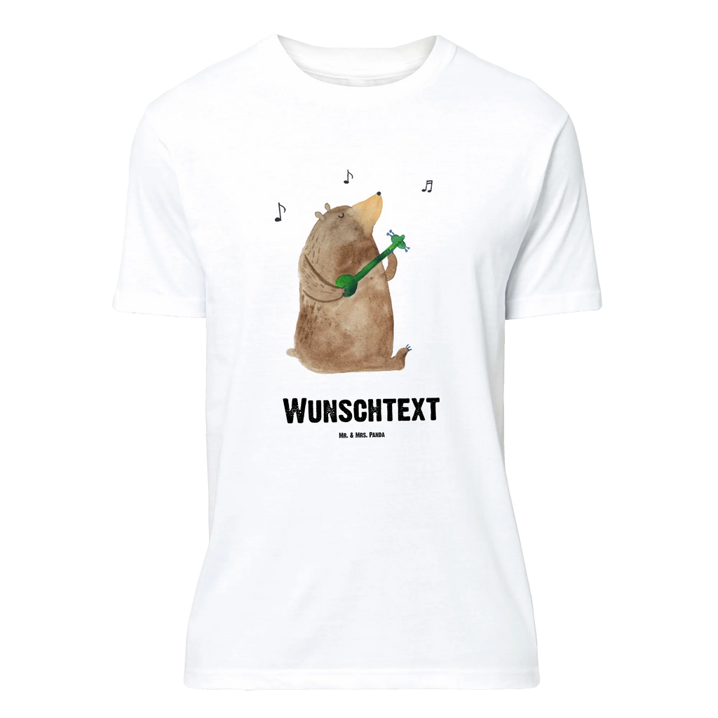 Personalisiertes T-Shirt Bär Gitarre T-Shirt Personalisiert, T-Shirt mit Namen, T-Shirt mit Aufruck, Männer, Frauen, Wunschtext, Bedrucken, Bär, Teddy, Teddybär