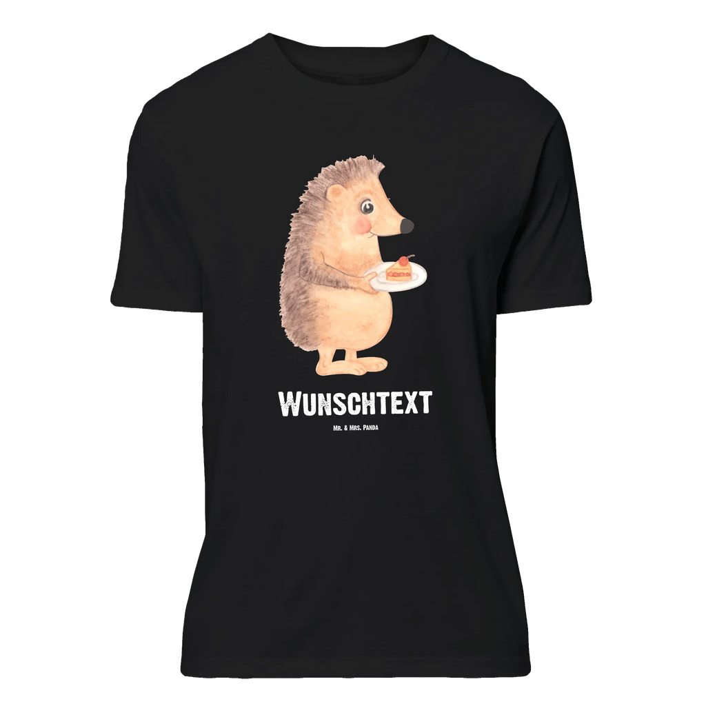 Personalisiertes T-Shirt Igel mit Kuchenstück T-Shirt Personalisiert, T-Shirt mit Namen, T-Shirt mit Aufruck, Männer, Frauen, Wunschtext, Bedrucken, Tiermotive, Gute Laune, lustige Sprüche, Tiere, Igel, Essen Spruch, Kuchen, Backen Geschenk, Kuchen backen, Einladung Party, Geburtstagskuchen, Torte