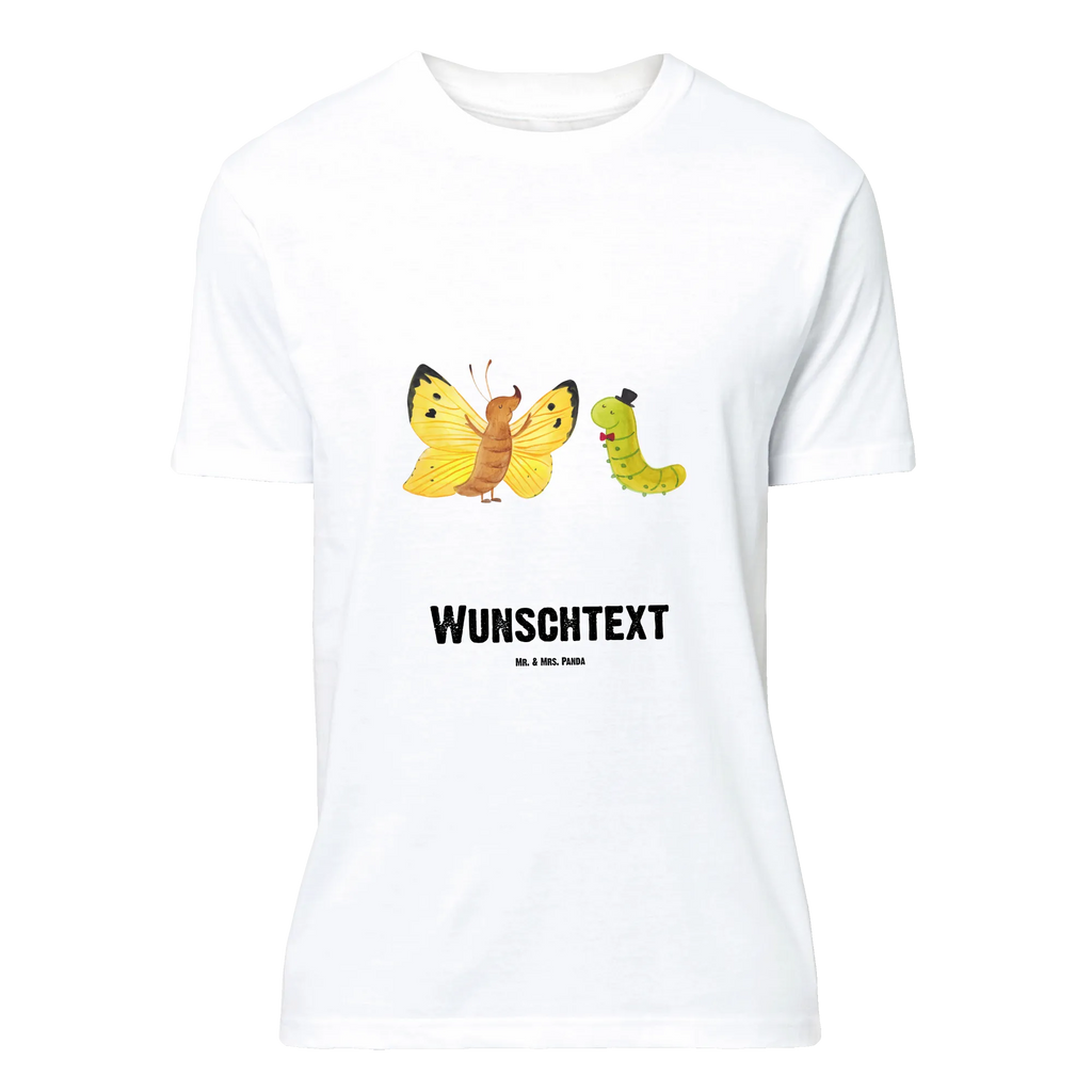 Personalisiertes T-Shirt Raupe & Schmetterling T-Shirt Personalisiert, T-Shirt mit Namen, T-Shirt mit Aufruck, Männer, Frauen, Wunschtext, Bedrucken, Tiermotive, Gute Laune, lustige Sprüche, Tiere, Raupe, Schmetterling, Zitronenfalter, Entwicklung, Erwachsen werden, Kokon, Hut, Hütchen, Schönheit, Aufwachsen