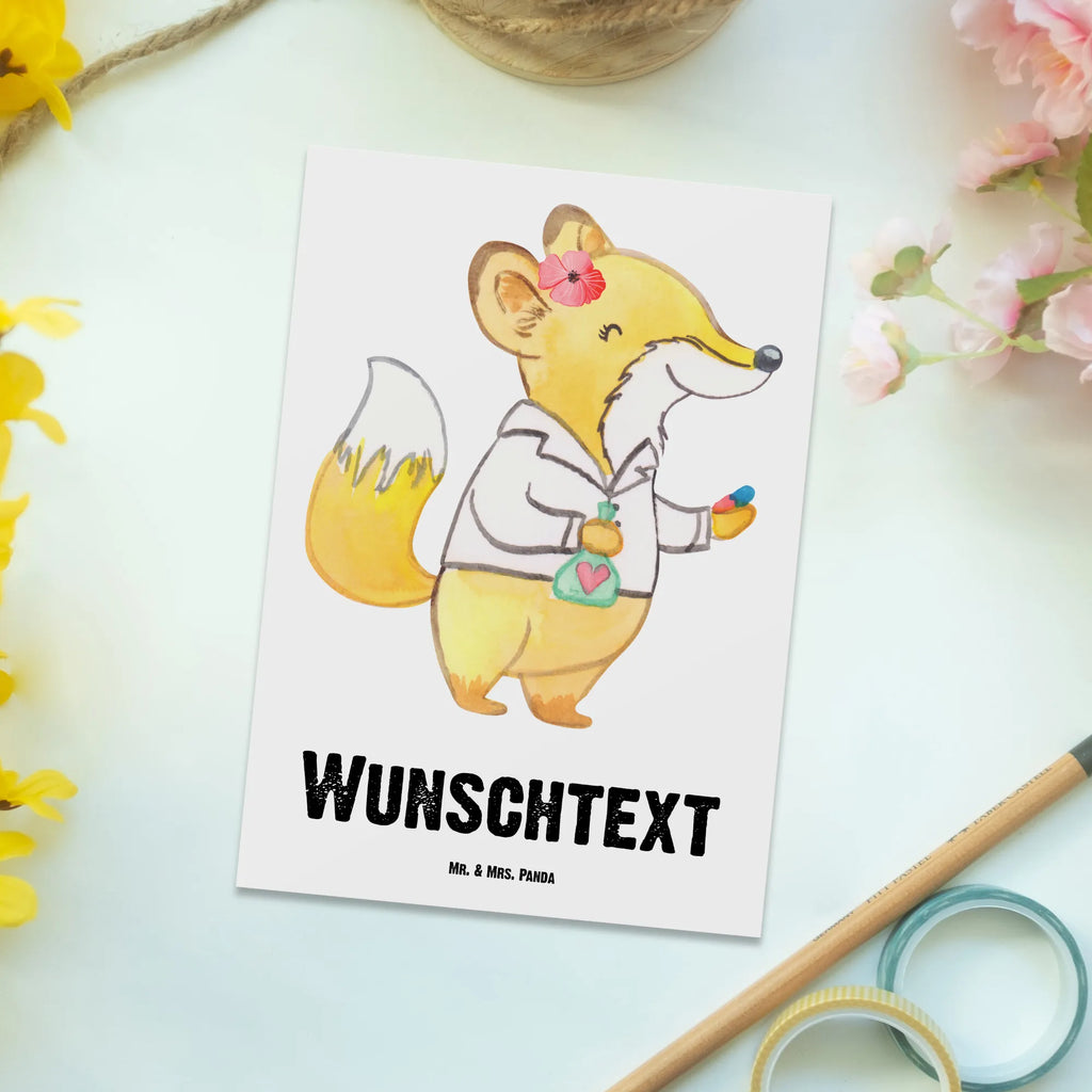 Personalisierte Postkarte Apothekerin mit Herz Postkarte mit Namen, Postkarte bedrucken, Postkarte mit Wunschtext, Postkarte personalisierbar, Geschenkkarte mit Namen, Grußkarte mit Namen, Karte mit Namen, Einladung mit Namen, Ansichtskarte mit Namen, Geschenkkarte mit Wunschtext, Grußkarte mit Wunschtext, Karte mit Wunschtext, Einladung mit Wunschtext, Ansichtskarte mit Wunschtext, Beruf, Ausbildung, Jubiläum, Abschied, Rente, Kollege, Kollegin, Geschenk, Schenken, Arbeitskollege, Mitarbeiter, Firma, Danke, Dankeschön, Apothekerin, Pharmazie, Staatsexamen, Approbation, Eröffnung Apotheke