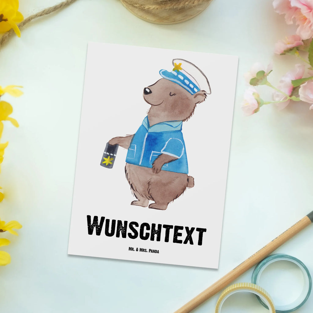 Personalisierte Postkarte Polizistin mit Herz Postkarte mit Namen, Postkarte bedrucken, Postkarte mit Wunschtext, Postkarte personalisierbar, Geschenkkarte mit Namen, Grußkarte mit Namen, Karte mit Namen, Einladung mit Namen, Ansichtskarte mit Namen, Geschenkkarte mit Wunschtext, Grußkarte mit Wunschtext, Karte mit Wunschtext, Einladung mit Wunschtext, Ansichtskarte mit Wunschtext, Beruf, Ausbildung, Jubiläum, Abschied, Rente, Kollege, Kollegin, Geschenk, Schenken, Arbeitskollege, Mitarbeiter, Firma, Danke, Dankeschön, Polizistin, Polizeibeamtin, Wachfrau, Cop, Polizei, Studium