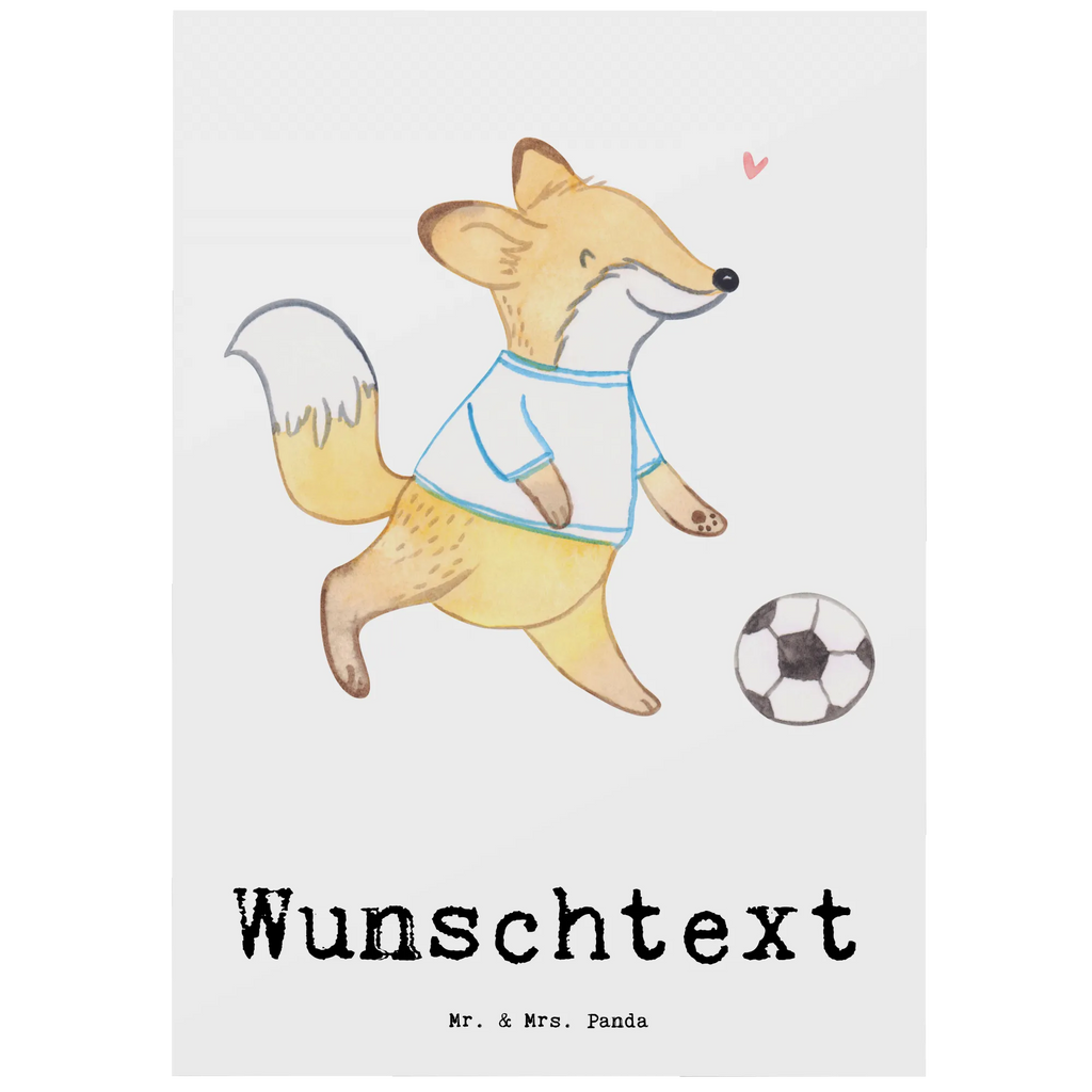 Personalisierte Postkarte Fuchs Fußball spielen Postkarte mit Namen, Postkarte bedrucken, Postkarte mit Wunschtext, Postkarte personalisierbar, Geschenkkarte mit Namen, Grußkarte mit Namen, Karte mit Namen, Einladung mit Namen, Ansichtskarte mit Namen, Geschenkkarte mit Wunschtext, Grußkarte mit Wunschtext, Karte mit Wunschtext, Einladung mit Wunschtext, Ansichtskarte mit Wunschtext, Geschenk, Sport, Sportart, Hobby, Schenken, Danke, Dankeschön, Auszeichnung, Gewinn, Sportler, Fußball spielen, Fußballtraining, Fußballverein, Fußballmannschaft, Fußball Turnier, Punktspiele, Fußball