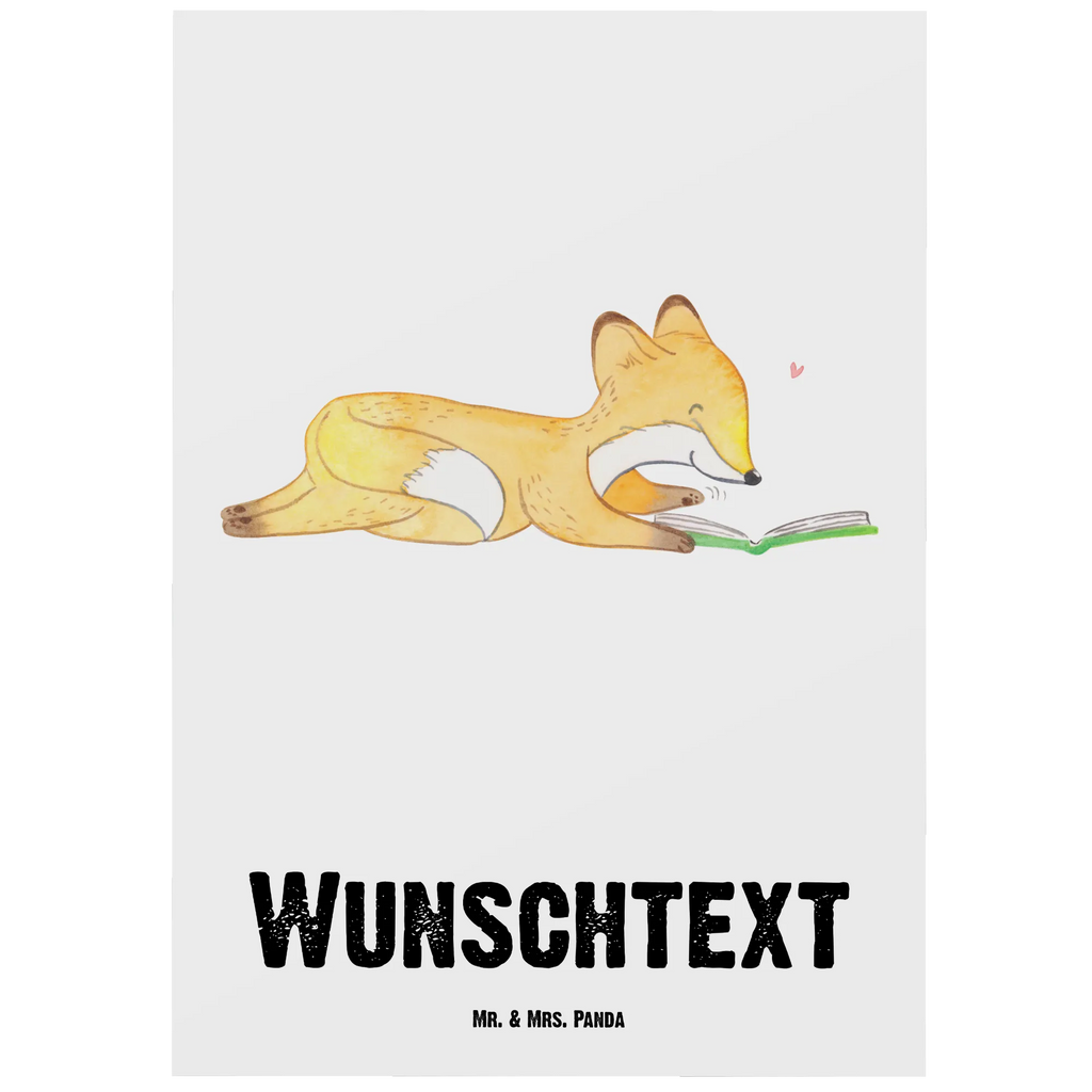 Personalisierte Postkarte Fuchs Lesen Postkarte mit Namen, Postkarte bedrucken, Postkarte mit Wunschtext, Postkarte personalisierbar, Geschenkkarte mit Namen, Grußkarte mit Namen, Karte mit Namen, Einladung mit Namen, Ansichtskarte mit Namen, Geschenkkarte mit Wunschtext, Grußkarte mit Wunschtext, Karte mit Wunschtext, Einladung mit Wunschtext, Ansichtskarte mit Wunschtext, Geschenk, Sport, Sportart, Hobby, Schenken, Danke, Dankeschön, Auszeichnung, Gewinn, Sportler, lesen, Bücher lesen, Bücherwurm