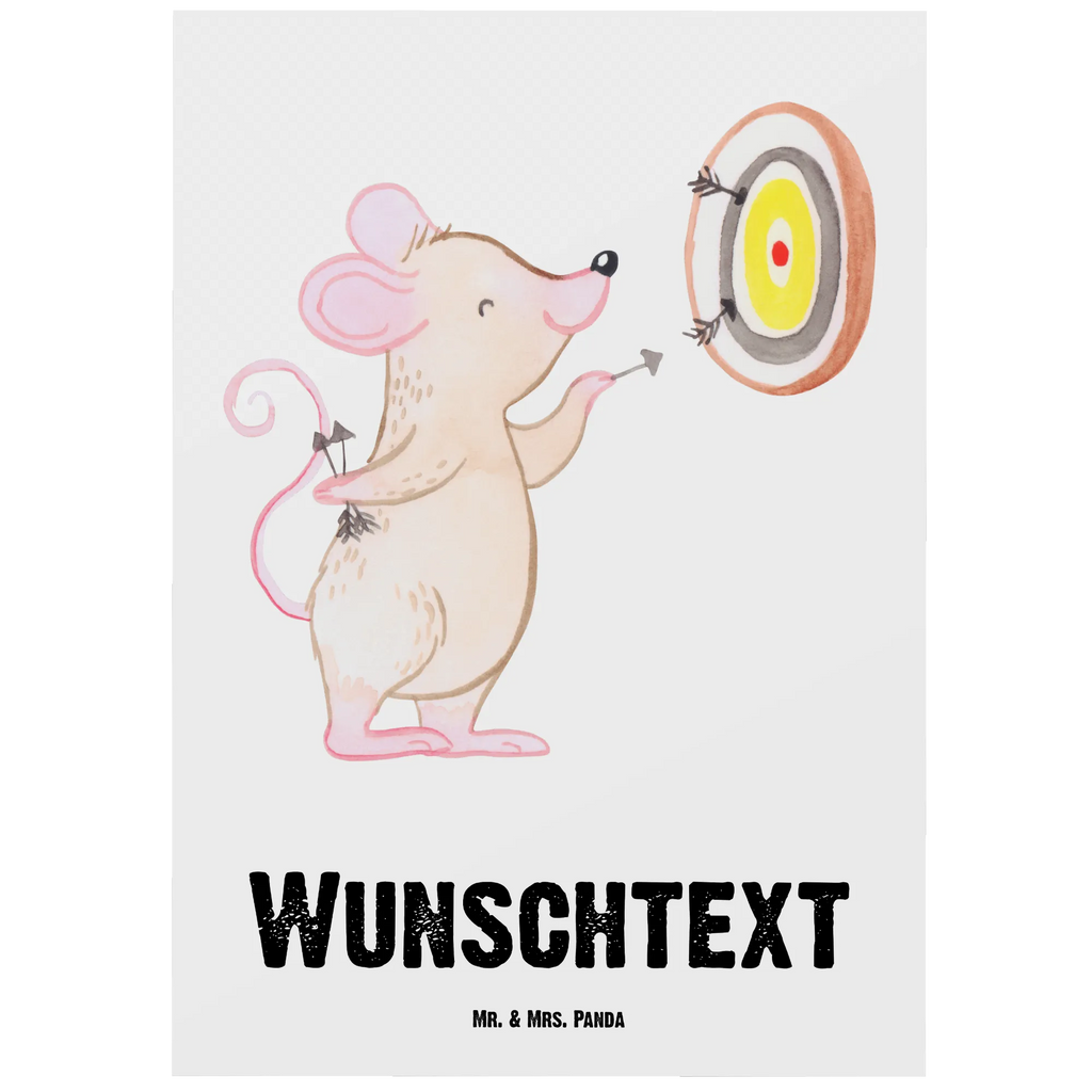 Personalisierte Postkarte Maus Dart spielen Postkarte mit Namen, Postkarte bedrucken, Postkarte mit Wunschtext, Postkarte personalisierbar, Geschenkkarte mit Namen, Grußkarte mit Namen, Karte mit Namen, Einladung mit Namen, Ansichtskarte mit Namen, Geschenkkarte mit Wunschtext, Grußkarte mit Wunschtext, Karte mit Wunschtext, Einladung mit Wunschtext, Ansichtskarte mit Wunschtext, Geschenk, Sport, Sportart, Hobby, Schenken, Danke, Dankeschön, Auszeichnung, Gewinn, Sportler, Dart spielen, Darten, Darts, Dart Turnier