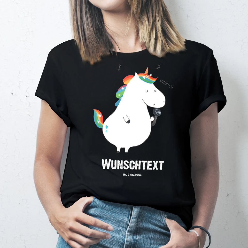 Personalisiertes T-Shirt Einhorn Sänger T-Shirt Personalisiert, T-Shirt mit Namen, T-Shirt mit Aufruck, Männer, Frauen, Einhorn, Einhörner, Einhorn Deko, Pegasus, Unicorn, Glitzer, Konfetti, Party, Geburtstag, Feier, Fest, Disco, Sängerin, Sänger, Freundin