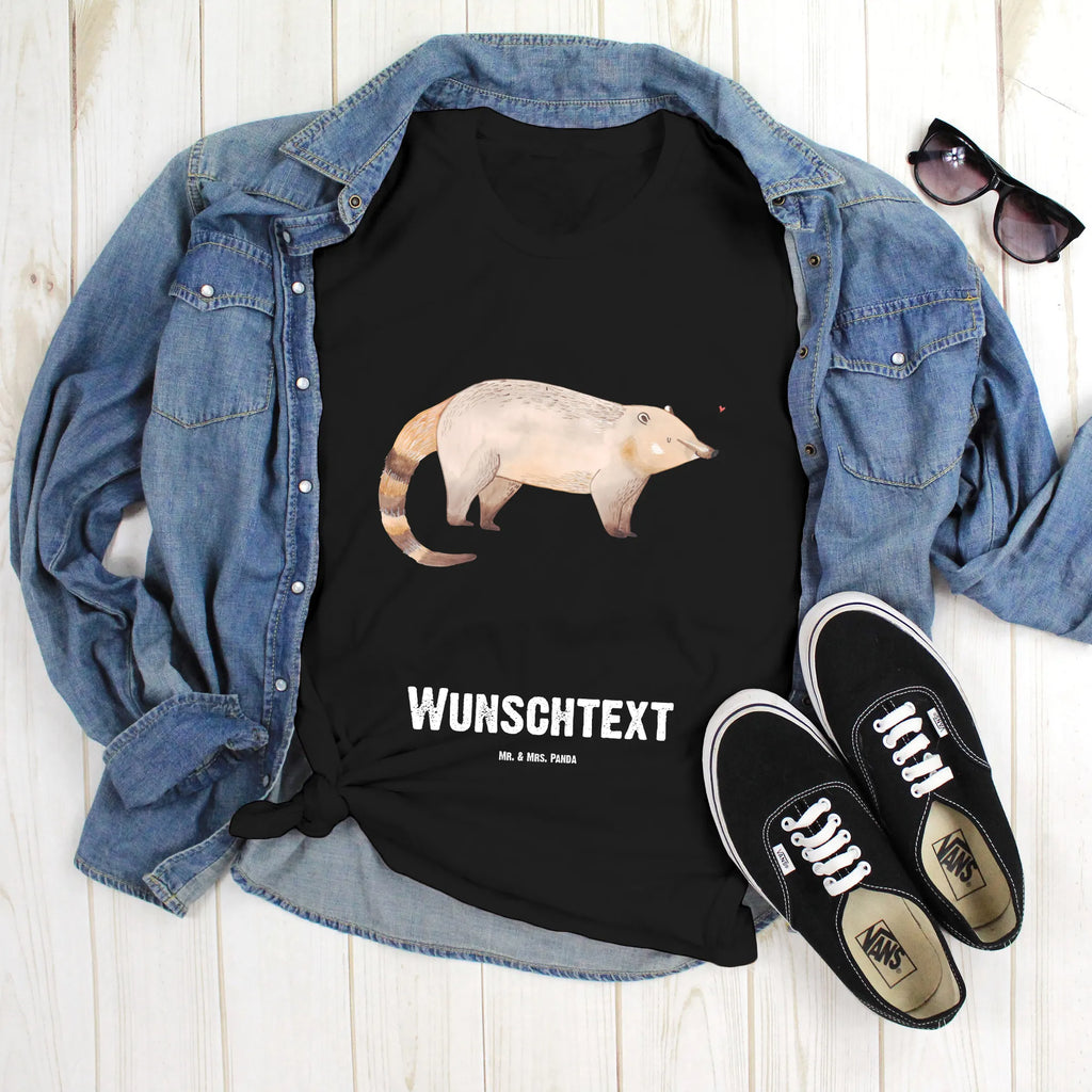 Personalisiertes T-Shirt Nasenbär T-Shirt Personalisiert, T-Shirt mit Namen, T-Shirt mit Aufruck, Männer, Frauen, Wunschtext, Bedrucken, Tiermotive, Gute Laune, lustige Sprüche, Tiere, Nasenbär, Nasenbären, Rüsselbär, Bär