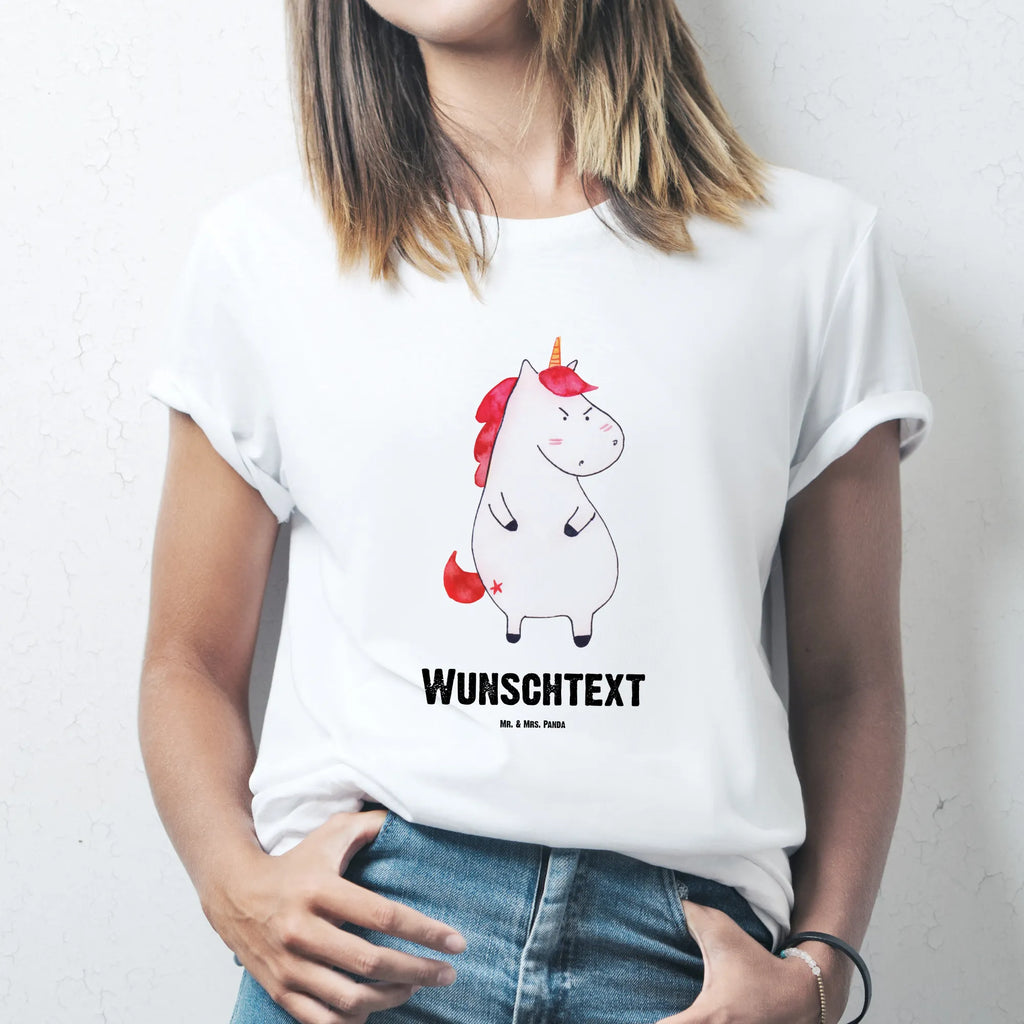 Personalisiertes T-Shirt Einhorn Wut T-Shirt Personalisiert, T-Shirt mit Namen, T-Shirt mit Aufruck, Männer, Frauen, Wunschtext, Bedrucken, Einhorn, Einhörner, Einhorn Deko, Unicorn, Realität, Ansage, lustlos, nein, Büro, Arbeit, wütend, dumme Fragen, lustig, Spaß, Geschenk