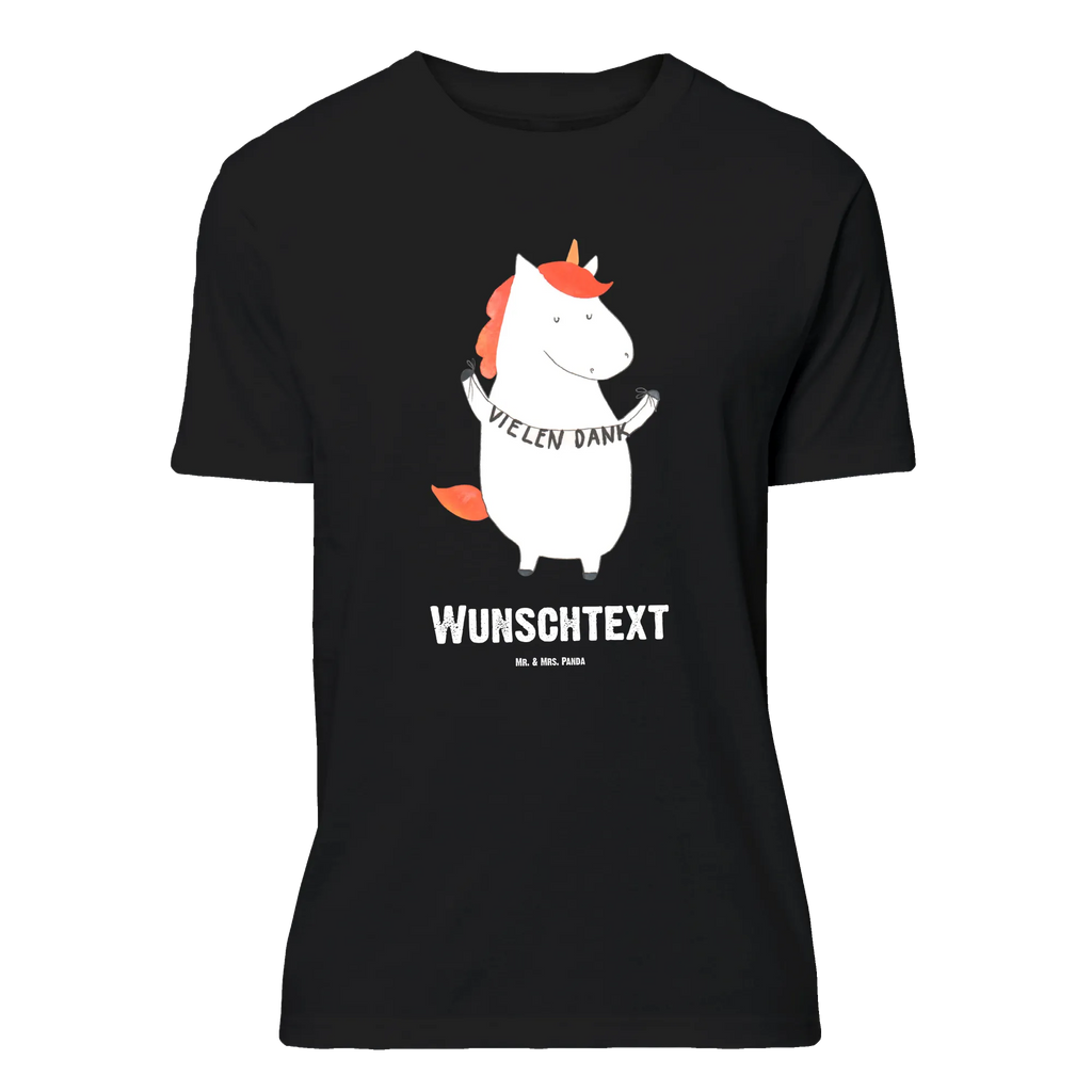 Personalisiertes T-Shirt Einhorn Vielen Dank T-Shirt Personalisiert, T-Shirt mit Namen, T-Shirt mit Aufruck, Männer, Frauen, Wunschtext, Bedrucken, Einhorn, Einhörner, Einhorn Deko, Pegasus, Unicorn, Danke, vielen Dank, Dankeschön, Danksagung