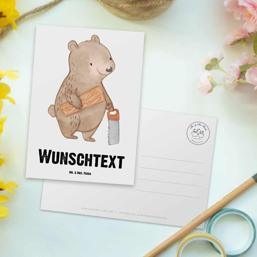 Personalisierte Postkarte Schreiner mit Herz Postkarte mit Namen, Postkarte bedrucken, Postkarte mit Wunschtext, Postkarte personalisierbar, Geschenkkarte mit Namen, Grußkarte mit Namen, Karte mit Namen, Einladung mit Namen, Ansichtskarte mit Namen, Geschenkkarte mit Wunschtext, Grußkarte mit Wunschtext, Karte mit Wunschtext, Einladung mit Wunschtext, Ansichtskarte mit Wunschtext, Beruf, Ausbildung, Jubiläum, Abschied, Rente, Kollege, Kollegin, Geschenk, Schenken, Arbeitskollege, Mitarbeiter, Firma, Danke, Dankeschön