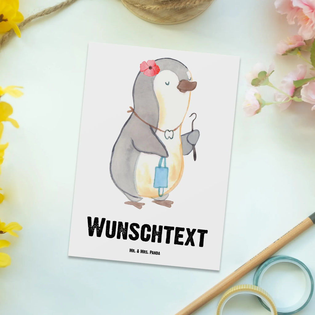 Personalisierte Postkarte Zahnarzthelferin mit Herz Postkarte mit Namen, Postkarte bedrucken, Postkarte mit Wunschtext, Postkarte personalisierbar, Geschenkkarte mit Namen, Grußkarte mit Namen, Karte mit Namen, Einladung mit Namen, Ansichtskarte mit Namen, Geschenkkarte mit Wunschtext, Grußkarte mit Wunschtext, Karte mit Wunschtext, Einladung mit Wunschtext, Ansichtskarte mit Wunschtext, Beruf, Ausbildung, Jubiläum, Abschied, Rente, Kollege, Kollegin, Geschenk, Schenken, Arbeitskollege, Mitarbeiter, Firma, Danke, Dankeschön