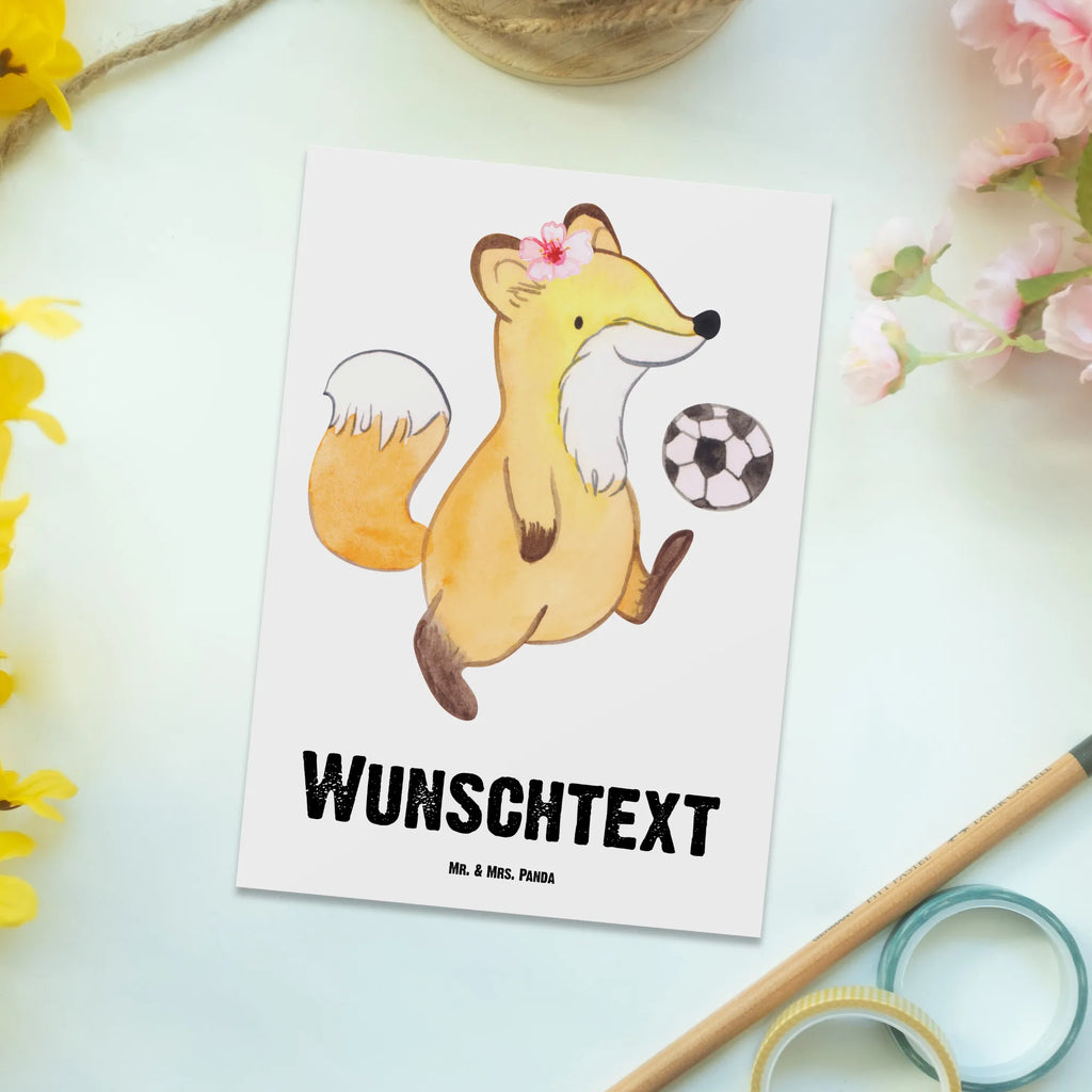 Personalisierte Postkarte Fußballerin mit Herz Postkarte mit Namen, Postkarte bedrucken, Postkarte mit Wunschtext, Postkarte personalisierbar, Geschenkkarte mit Namen, Grußkarte mit Namen, Karte mit Namen, Einladung mit Namen, Ansichtskarte mit Namen, Geschenkkarte mit Wunschtext, Grußkarte mit Wunschtext, Karte mit Wunschtext, Einladung mit Wunschtext, Ansichtskarte mit Wunschtext, Beruf, Ausbildung, Jubiläum, Abschied, Rente, Kollege, Kollegin, Geschenk, Schenken, Arbeitskollege, Mitarbeiter, Firma, Danke, Dankeschön, Fußballerin, Fußballspielerin, Profi Fußballerin, Fußballspiel, Glücksbringer