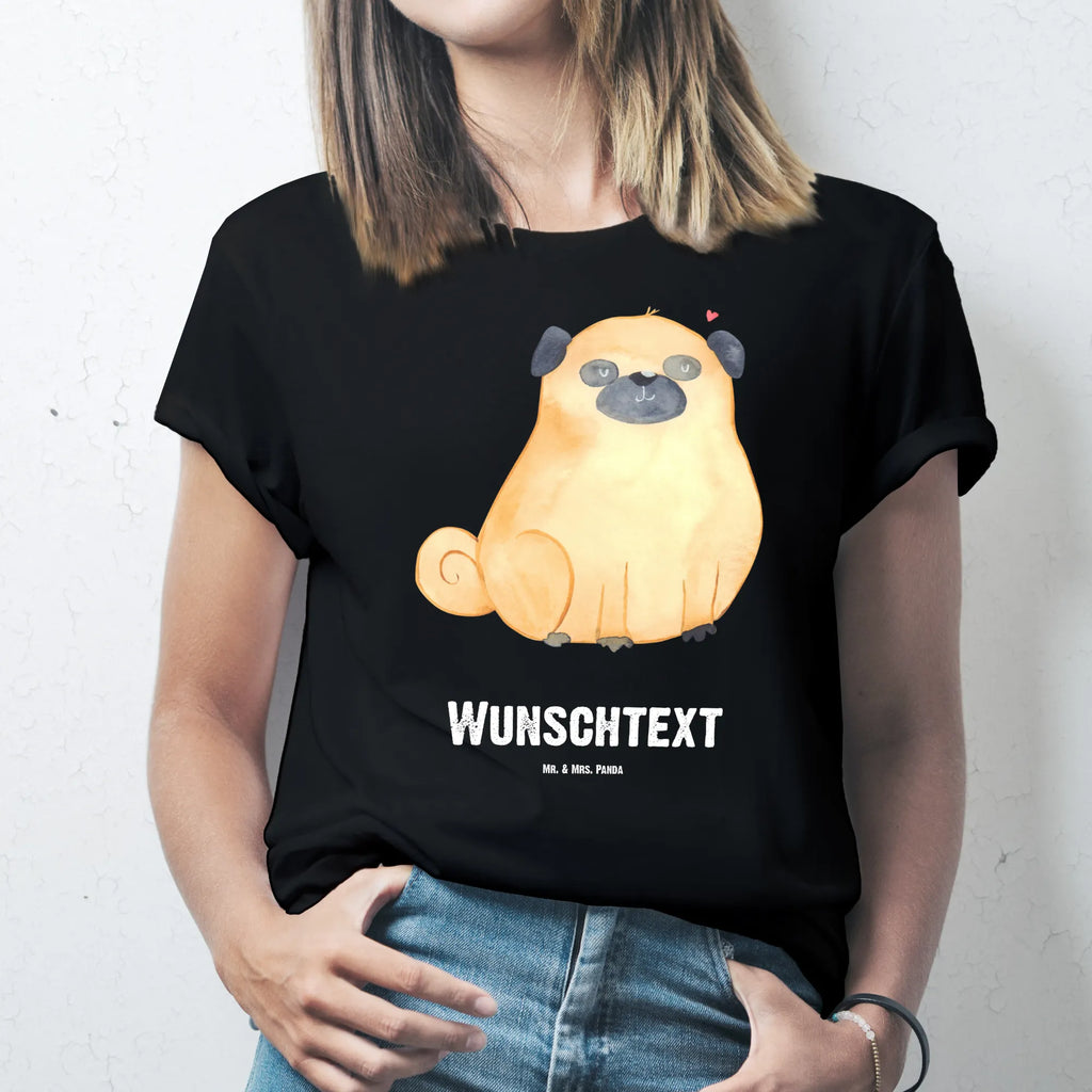 Personalisiertes T-Shirt Mops T-Shirt Personalisiert, T-Shirt mit Namen, T-Shirt mit Aufruck, Männer, Frauen, Wunschtext, Bedrucken, Hund, Hundemotiv, Haustier, Hunderasse, Tierliebhaber, Hundebesitzer, Sprüche, Mops, Liebe, Hundeliebe