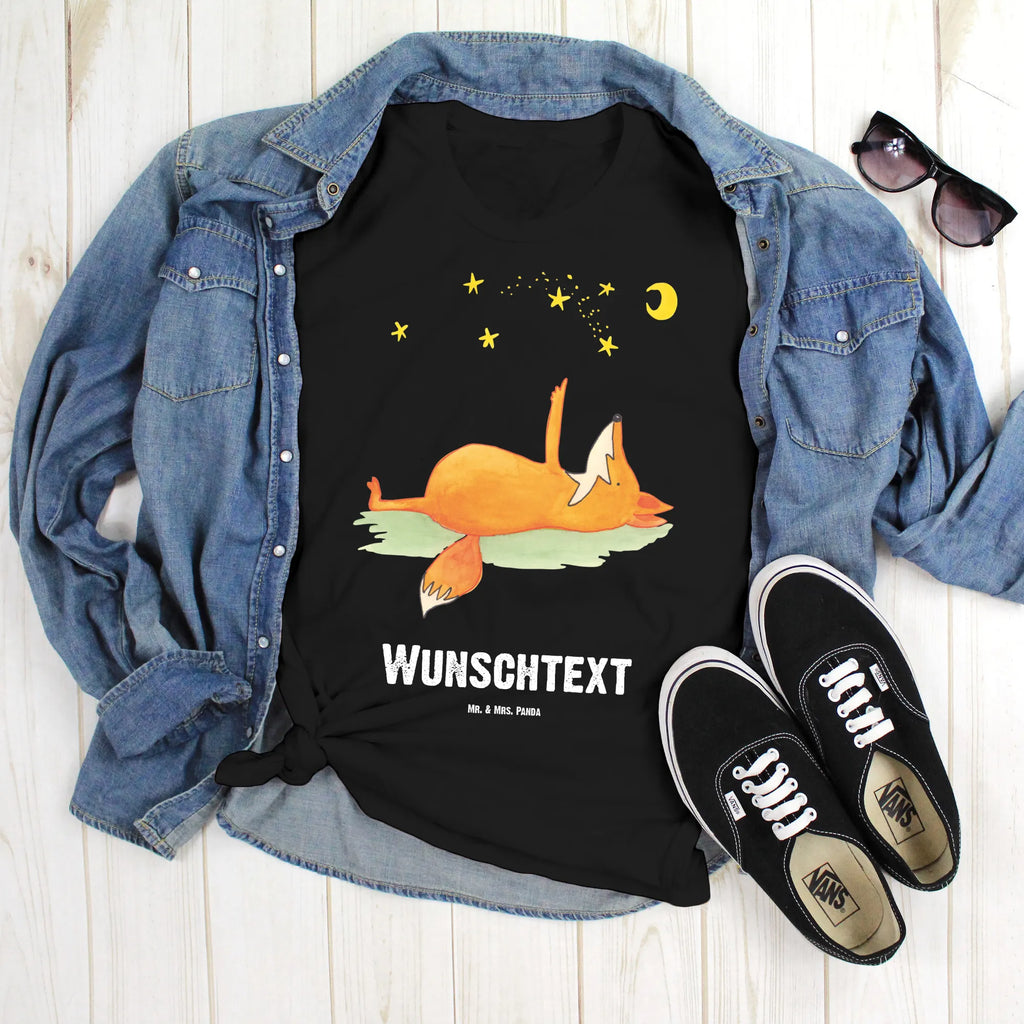 Personalisiertes T-Shirt Fuchs Sterne T-Shirt Personalisiert, T-Shirt mit Namen, T-Shirt mit Aufruck, Männer, Frauen, Wunschtext, Bedrucken, Fuchs, Füchse, tröstende Worte, Spruch positiv, Spruch schön, Romantik, Always Look on the Bright Side of Life