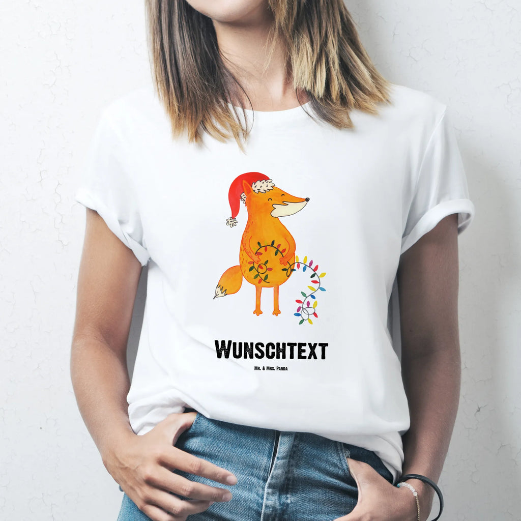 Personalisiertes T-Shirt Fuchs Weihnachten T-Shirt Personalisiert, T-Shirt mit Namen, T-Shirt mit Aufruck, Männer, Frauen, Wunschtext, Bedrucken, Winter, Weihnachten, Weihnachtsdeko, Nikolaus, Advent, Heiligabend, Wintermotiv, Fuchs, Füchse, Spruch schön, Geschenk Weihnachten, Weihnachtsmann, Weihnachtszeit