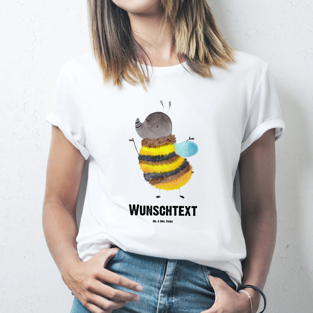 Personalisiertes T-Shirt Hummel flauschig T-Shirt Personalisiert, T-Shirt mit Namen, T-Shirt mit Aufruck, Männer, Frauen, Wunschtext, Bedrucken, Tiermotive, Gute Laune, lustige Sprüche, Tiere, Hummel, Flauschig, Biene, Blume, Natur