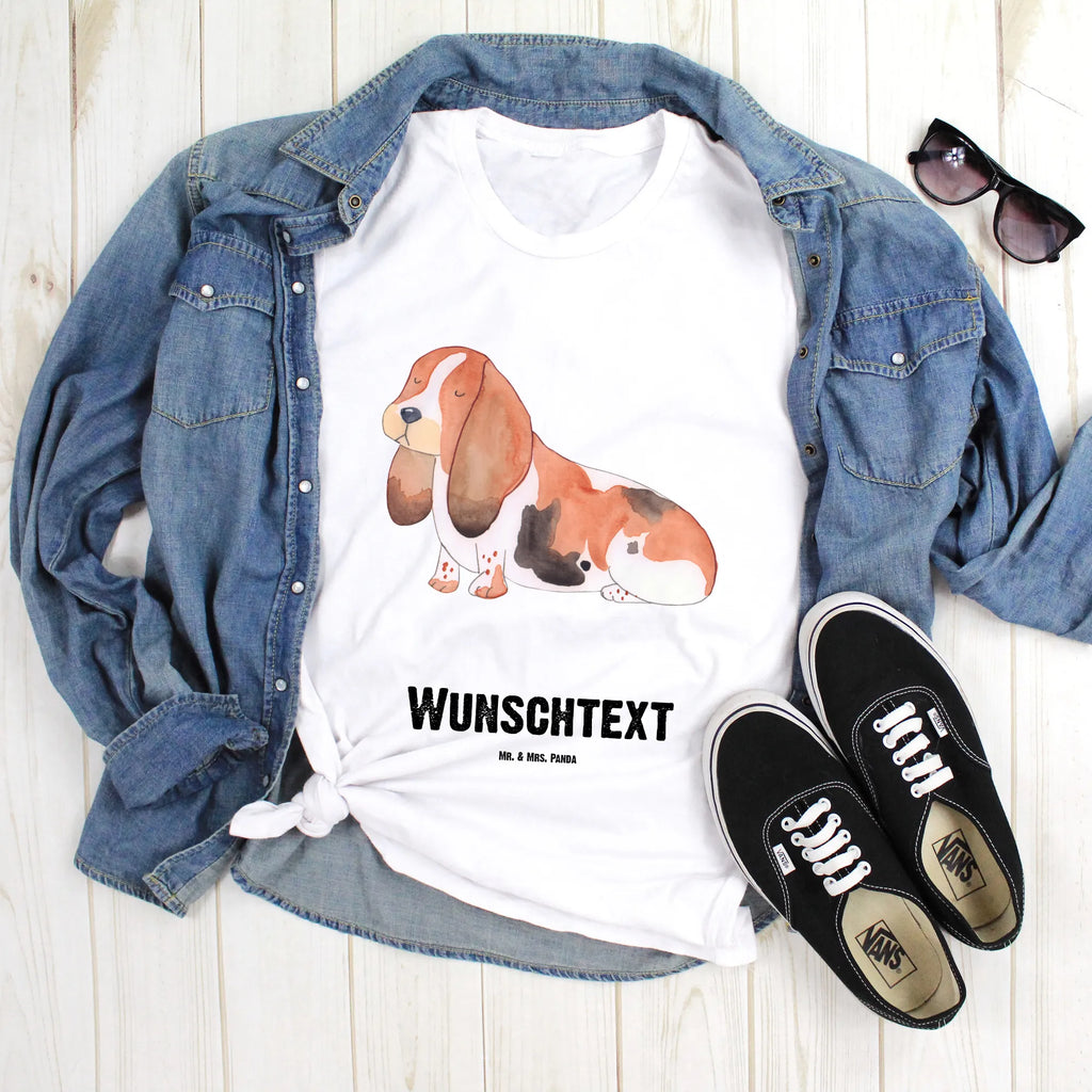 Personalisiertes T-Shirt Hund Basset Hound T-Shirt Personalisiert, T-Shirt mit Namen, T-Shirt mit Aufruck, Männer, Frauen, Wunschtext, Bedrucken, Hund, Hundemotiv, Haustier, Hunderasse, Tierliebhaber, Hundebesitzer, Sprüche, Basset Hound, Basset, Hundeliebe, kinderlos