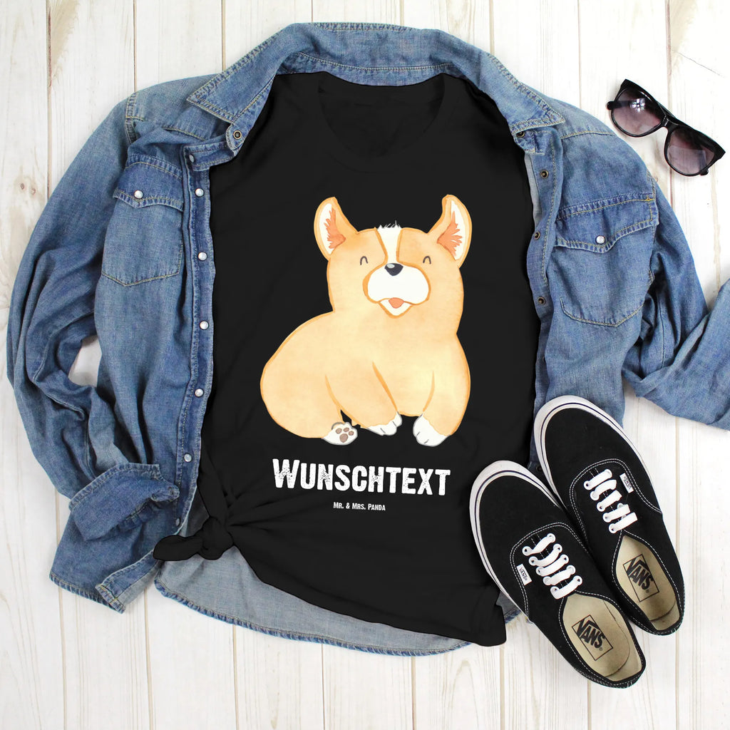 Personalisiertes T-Shirt Corgie T-Shirt Personalisiert, T-Shirt mit Namen, T-Shirt mit Aufruck, Männer, Frauen, Wunschtext, Bedrucken, Hund, Hundemotiv, Haustier, Hunderasse, Tierliebhaber, Hundebesitzer, Sprüche, Corgie, Welsh Corgie Pembroke, britisch, Motivation, Spruch, Hundespruch, Lebensfreude