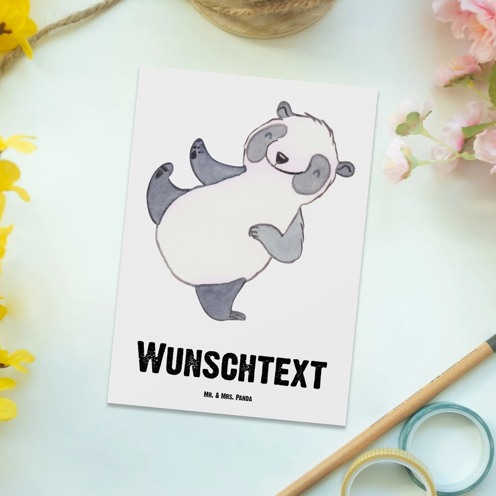 Personalisierte Postkarte Panda Kampfkunst Postkarte mit Namen, Postkarte bedrucken, Postkarte mit Wunschtext, Postkarte personalisierbar, Geschenkkarte mit Namen, Grußkarte mit Namen, Karte mit Namen, Einladung mit Namen, Ansichtskarte mit Namen, Geschenkkarte mit Wunschtext, Grußkarte mit Wunschtext, Karte mit Wunschtext, Einladung mit Wunschtext, Ansichtskarte mit Wunschtext, Geschenk, Sport, Sportart, Hobby, Schenken, Danke, Dankeschön, Auszeichnung, Gewinn, Sportler, Kampfkunst, Kampfsportarten, Selbstverteidigung