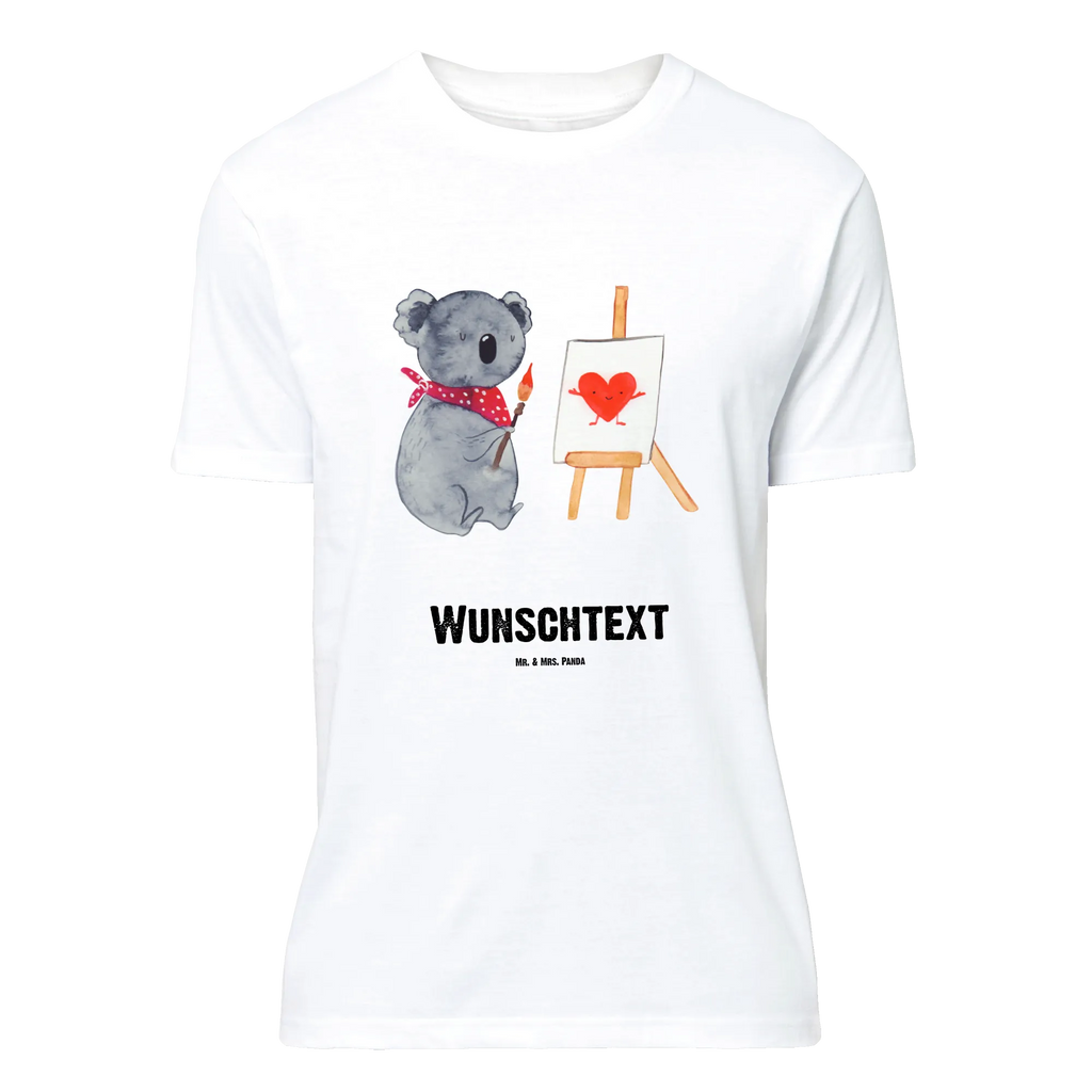 Personalisiertes T-Shirt Koala Künstler T-Shirt Personalisiert, T-Shirt mit Namen, T-Shirt mit Aufruck, Männer, Frauen, Koala, Koalabär, Liebe, Liebensbeweis, Liebesgeschenk, Gefühle, Künstler, zeichnen