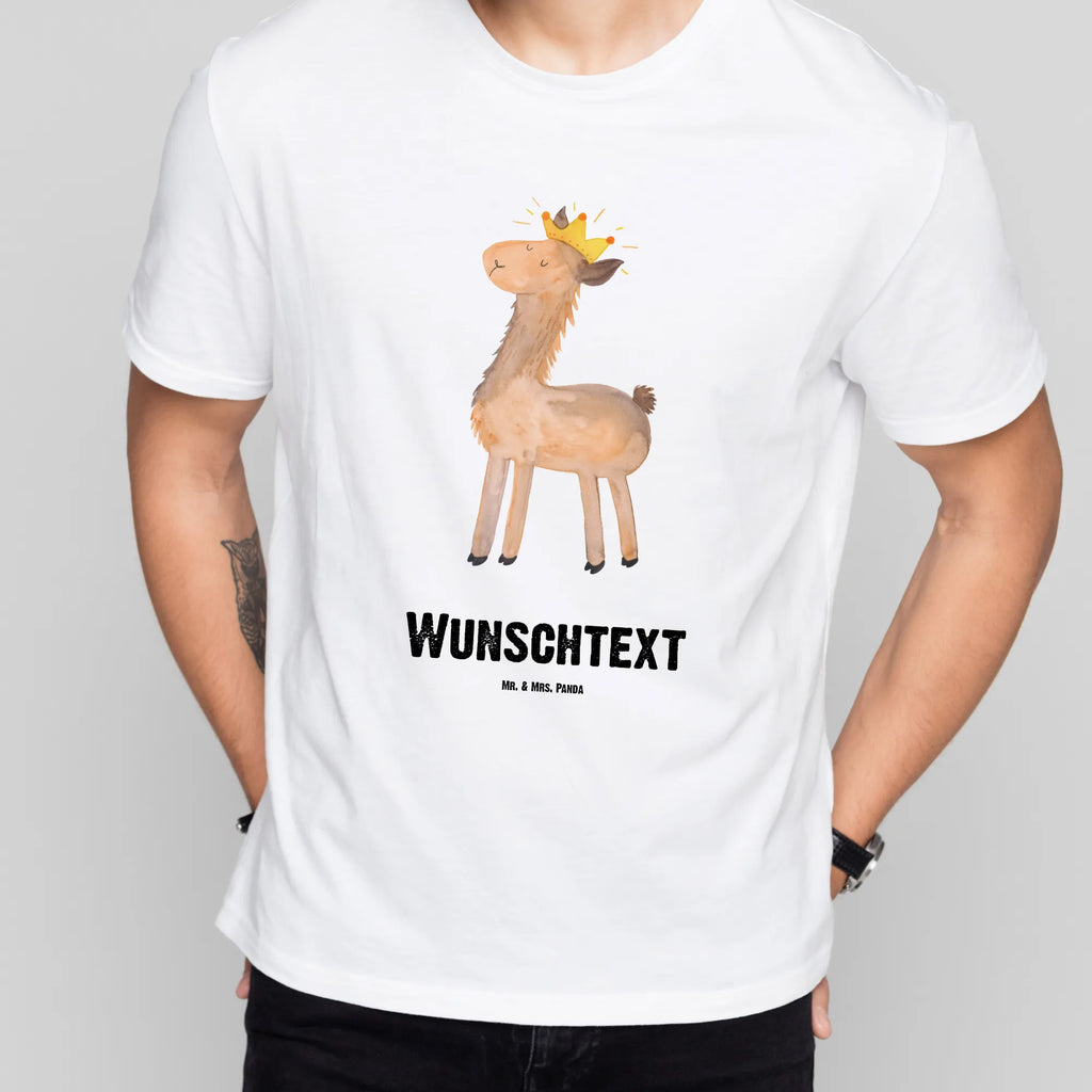 Personalisiertes T-Shirt Lama König T-Shirt Personalisiert, T-Shirt mit Namen, T-Shirt mit Aufruck, Männer, Frauen, Wunschtext, Bedrucken, Lama, Alpaka, Lamas, König, Königin, Freundin, Mama, Papa, Büro Kollege, Kollegin, Chef, Vorgesetzter, Abi, Abitur