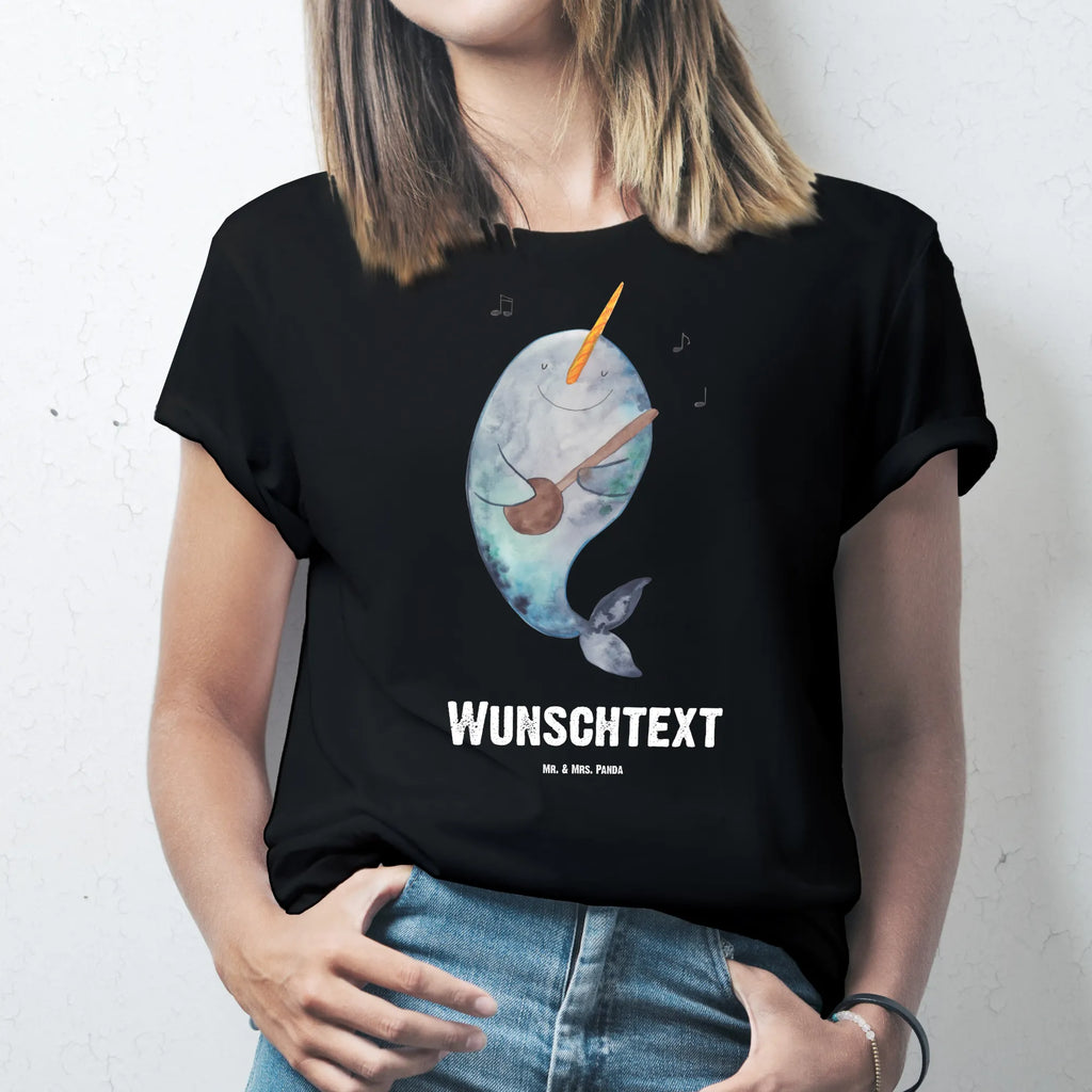 Personalisiertes T-Shirt Narwal Gitarre T-Shirt Personalisiert, T-Shirt mit Namen, T-Shirt mit Aufruck, Männer, Frauen, Wunschtext, Bedrucken, Meerestiere, Meer, Urlaub, Narwal, Wal, Tanzen, Probleme, Problemlösung, Frust, Gespräche, Gitarre