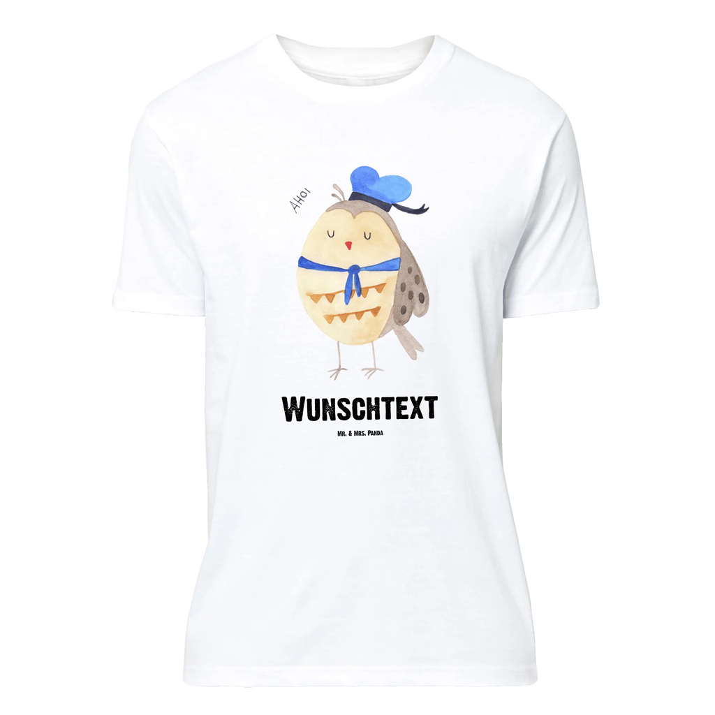 Personalisiertes T-Shirt Eule Matrosen T-Shirt Personalisiert, T-Shirt mit Namen, T-Shirt mit Aufruck, Männer, Frauen, Wunschtext, Bedrucken, Eule, Eule Spruch, Eule Deko, Owl, Wortspiel lustig, Matrose, Freundin, Ehe, Seefahrer, Heimathafen, Hochzeitstag Geschenk