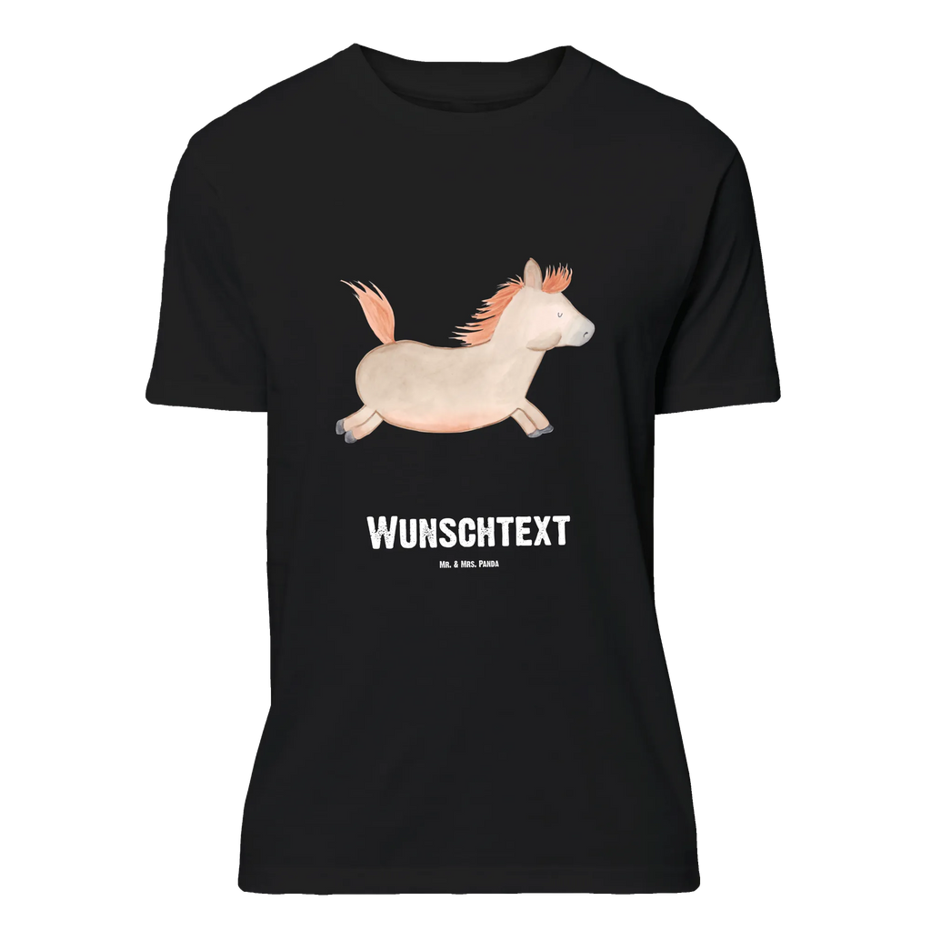 Personalisiertes T-Shirt Pferd springt T-Shirt Personalisiert, T-Shirt mit Namen, T-Shirt mit Aufruck, Männer, Frauen, Wunschtext, Bedrucken, Bauernhof, Hoftiere, Landwirt, Landwirtin, Pferd, Pony, Pferde, Stall, Pferdestall, ausreiten, reiten, Pferdebesitzer