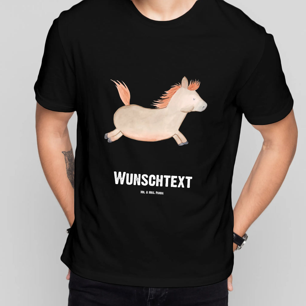 Personalisiertes T-Shirt Pferd springt T-Shirt Personalisiert, T-Shirt mit Namen, T-Shirt mit Aufruck, Männer, Frauen, Wunschtext, Bedrucken, Bauernhof, Hoftiere, Landwirt, Landwirtin, Pferd, Pony, Pferde, Stall, Pferdestall, ausreiten, reiten, Pferdebesitzer