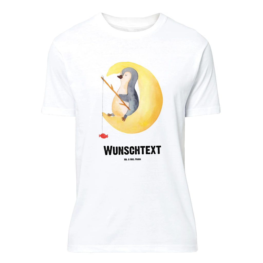 Personalisiertes T-Shirt Pinguin Mond T-Shirt Personalisiert, T-Shirt mit Namen, T-Shirt mit Aufruck, Männer, Frauen, Wunschtext, Bedrucken, Pinguin, Pinguine, Spruch, schlafen, Nachtruhe, Einschlafen, Schlafzimmer, Schlafstörungen, Gästezimmer