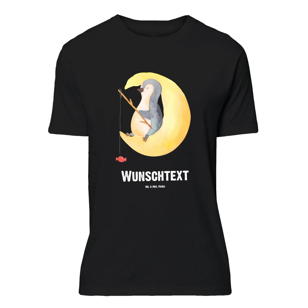 Personalisiertes T-Shirt Pinguin Mond T-Shirt Personalisiert, T-Shirt mit Namen, T-Shirt mit Aufruck, Männer, Frauen, Wunschtext, Bedrucken, Pinguin, Pinguine, Spruch, schlafen, Nachtruhe, Einschlafen, Schlafzimmer, Schlafstörungen, Gästezimmer