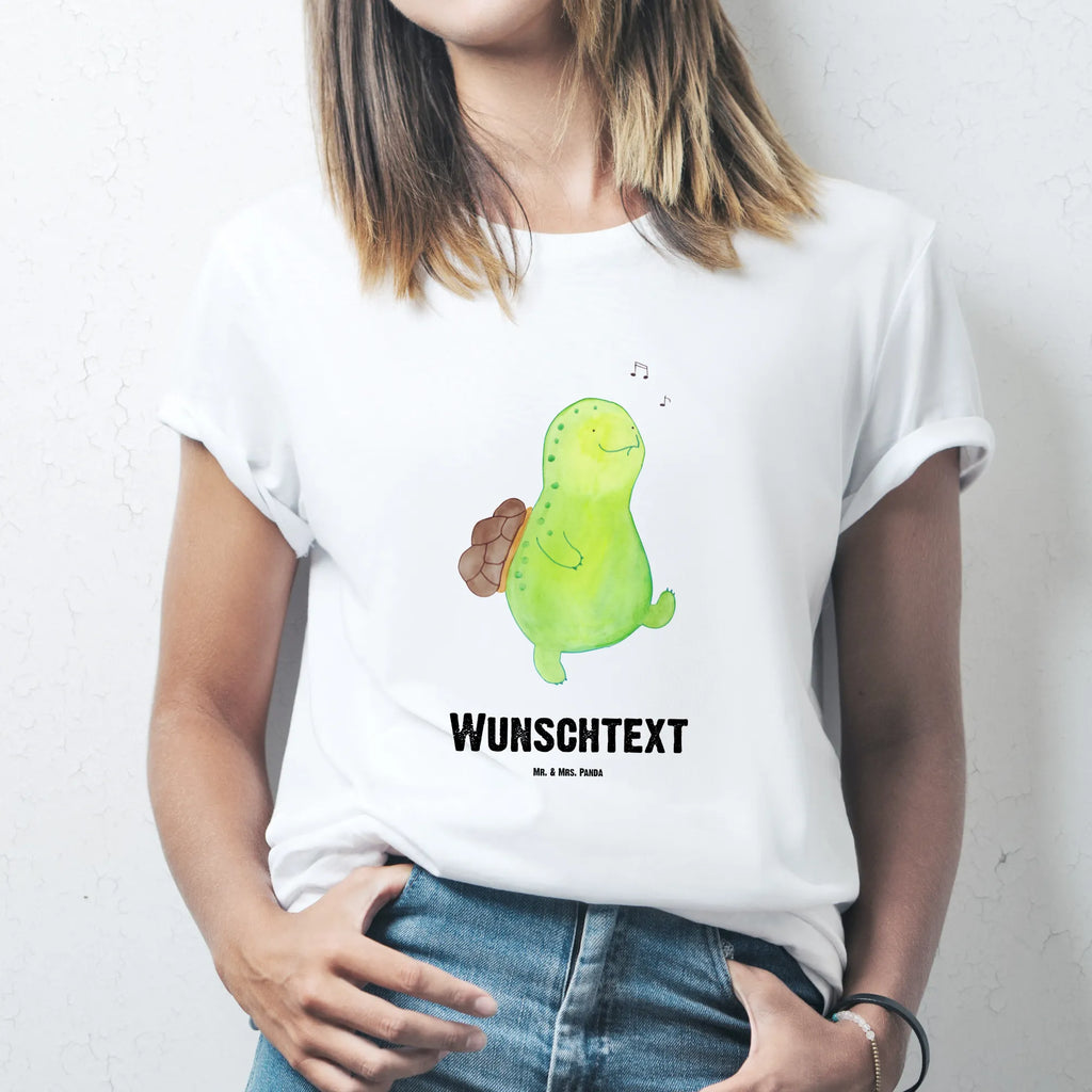 Personalisiertes T-Shirt Schildkröte Pfeifen T-Shirt Personalisiert, T-Shirt mit Namen, T-Shirt mit Aufruck, Männer, Frauen, Wunschtext, Bedrucken, Schildkröte, Schildi, Schildkröten, fröhlich, Glück, Motivation, Lebensfreude, Depression, Trennung, Neuanfang