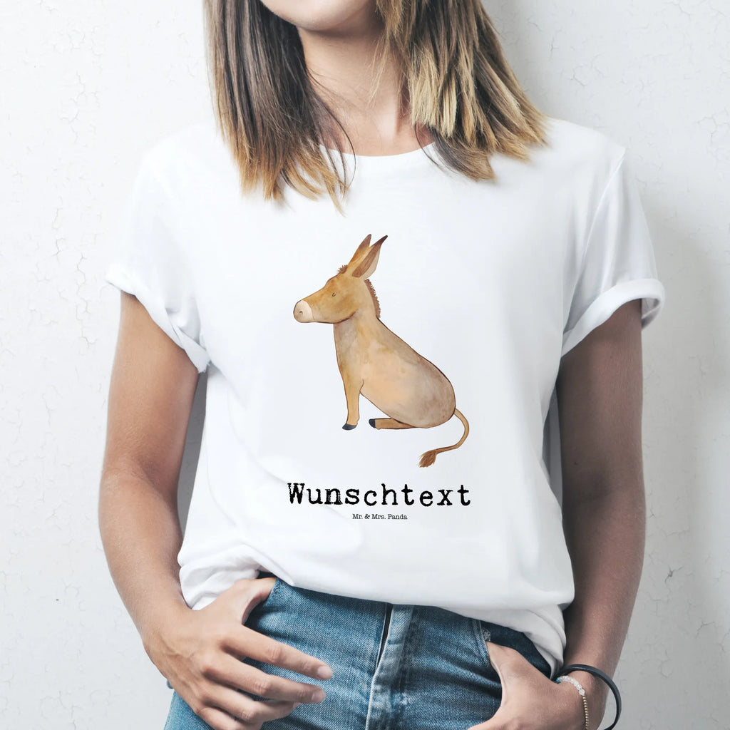 Personalisiertes T-Shirt Esel T-Shirt Personalisiert, T-Shirt mit Namen, T-Shirt mit Aufruck, Männer, Frauen, Wunschtext, Bedrucken, Tiermotive, Gute Laune, lustige Sprüche, Tiere, Esel, Weisheit, Lebensmut, Lebensglück, Ziel, Lebensziel, Mut, erfolg, tapferkeit, positive gedanken, zuversicht