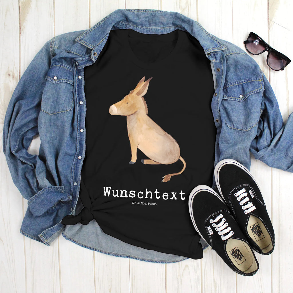 Personalisiertes T-Shirt Esel T-Shirt Personalisiert, T-Shirt mit Namen, T-Shirt mit Aufruck, Männer, Frauen, Wunschtext, Bedrucken, Tiermotive, Gute Laune, lustige Sprüche, Tiere, Esel, Weisheit, Lebensmut, Lebensglück, Ziel, Lebensziel, Mut, erfolg, tapferkeit, positive gedanken, zuversicht