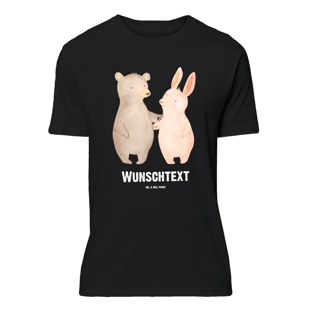 Personalisiertes T-Shirt Bär Hase Umarmen T-Shirt Personalisiert, T-Shirt mit Namen, T-Shirt mit Aufruck, Männer, Frauen, Wunschtext, Bedrucken, Liebe, Partner, Freund, Freundin, Ehemann, Ehefrau, Heiraten, Verlobung, Heiratsantrag, Liebesgeschenk, Jahrestag, Hocheitstag, Freunde, bester Freund, Hase, Bär, Bärchen, best friends