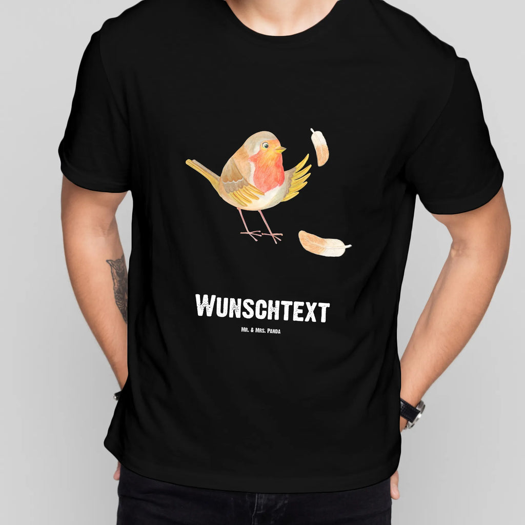 Personalisiertes T-Shirt Rotkehlchen mit Federn T-Shirt Personalisiert, T-Shirt mit Namen, T-Shirt mit Aufruck, Männer, Frauen, Wunschtext, Bedrucken, Tiermotive, Gute Laune, lustige Sprüche, Tiere, What if i fall, Rotkehlchen, Spruch Motivation, Spruch Mut, Vogel, Motivation Sprüche, Motivationsbilder, fliegen