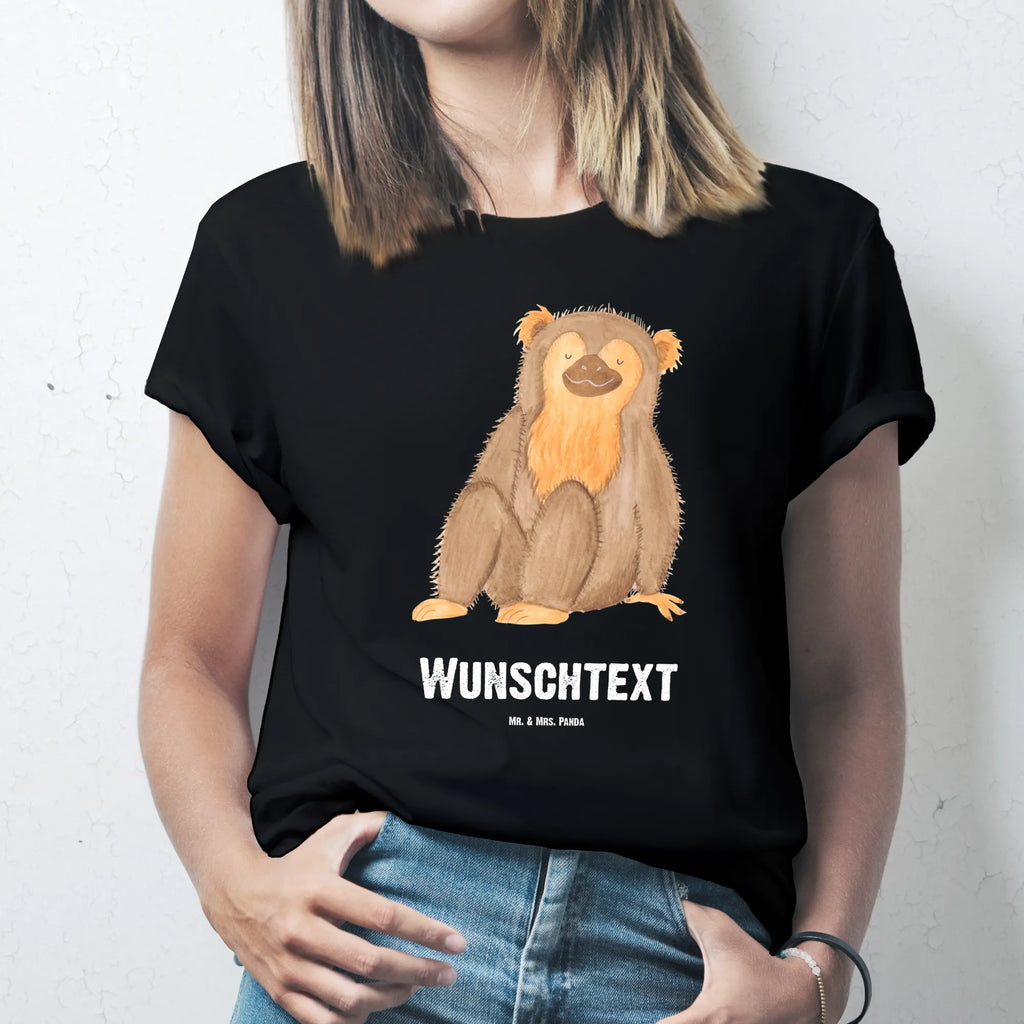 Personalisiertes T-Shirt Affe T-Shirt Personalisiert, T-Shirt mit Namen, T-Shirt mit Aufruck, Männer, Frauen, Wunschtext, Bedrucken, Afrika, Wildtiere, Affe, Äffchen, Affen, Selbstliebe, Respekt, Motivation, Selbstachtung, Liebe, Selbstbewusstsein, Selfcare