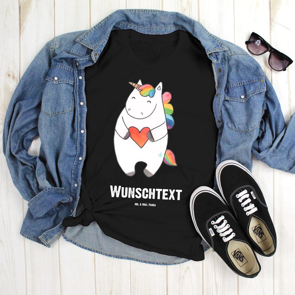 Personalisiertes T-Shirt Einhorn Herz T-Shirt Personalisiert, T-Shirt mit Namen, T-Shirt mit Aufruck, Männer, Frauen, Wunschtext, Bedrucken, Einhorn, Einhörner, Einhorn Deko, Unicorn, Herz, schlimm, böse, witzig, lustig, Freundin, anders, bunt