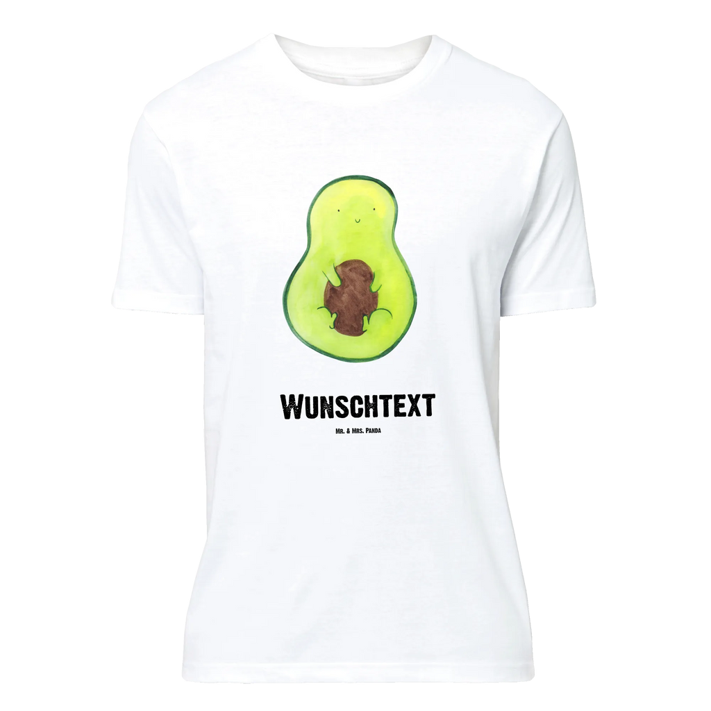 Personalisiertes T-Shirt Avocado mit Kern T-Shirt Personalisiert, T-Shirt mit Namen, T-Shirt mit Aufruck, Männer, Frauen, Wunschtext, Bedrucken, Avocado, Veggie, Vegan, Gesund, Avokado, Avocadokern, Kern, Pflanze, Spruch Leben